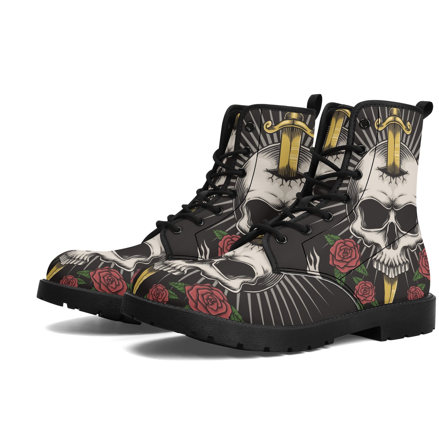 Skull boots, sugar skull boots, candy skull Halloween boots