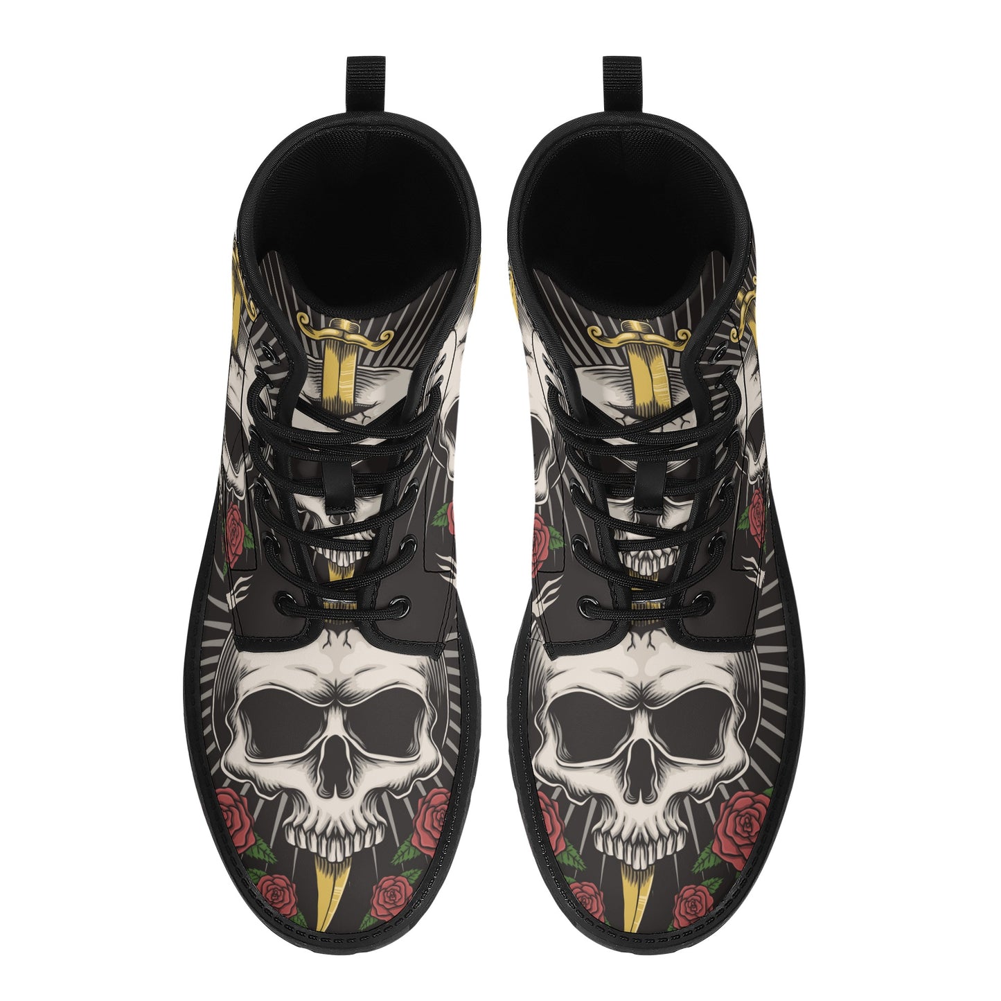 Skull boots, sugar skull boots, candy skull Halloween boots