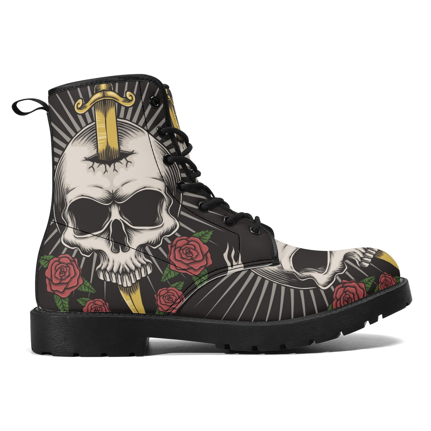 Skull boots, sugar skull boots, candy skull Halloween boots