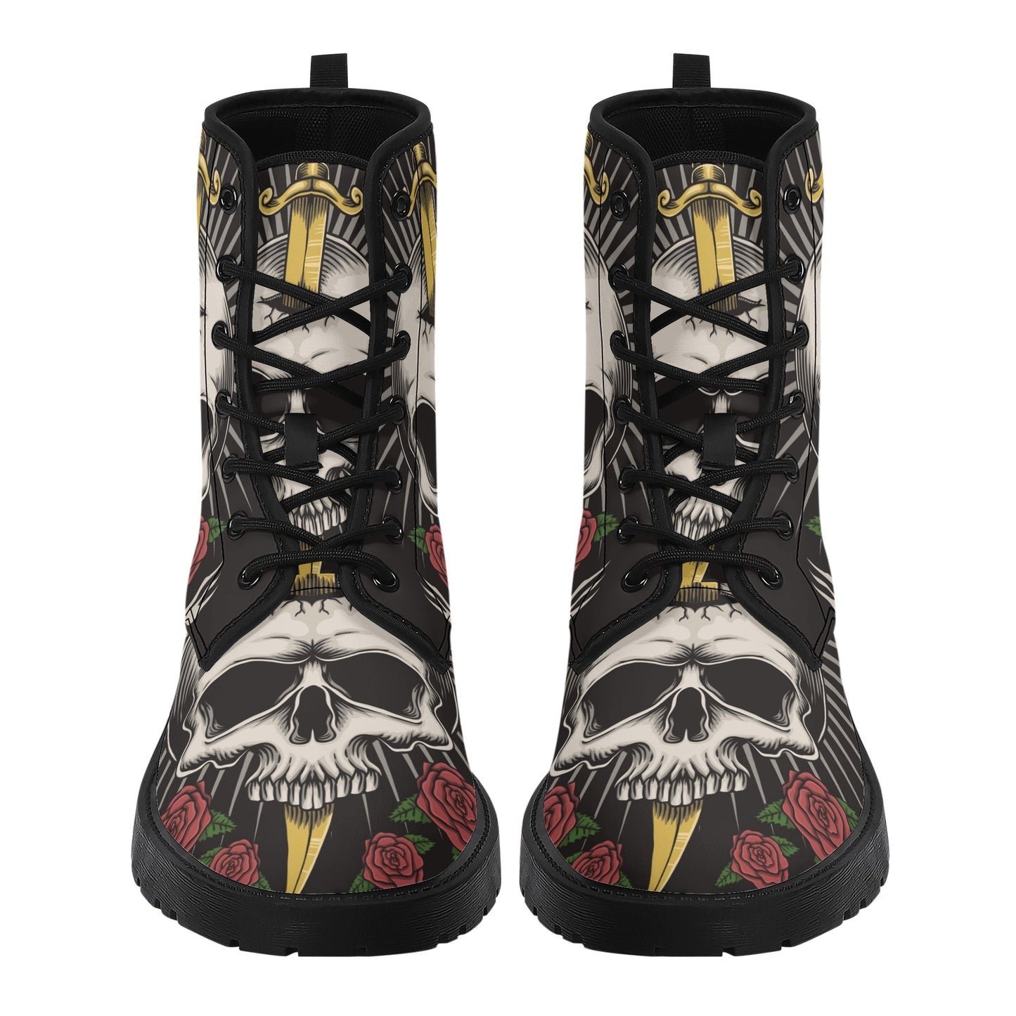 Skull boots, sugar skull boots, candy skull Halloween boots