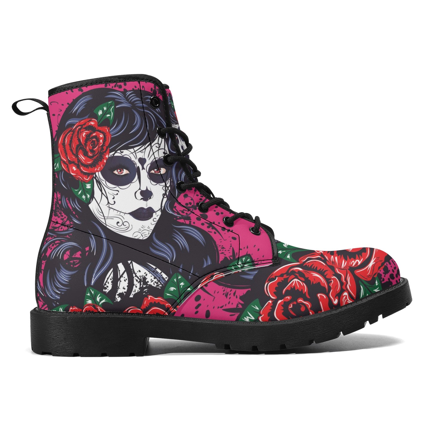 Skull boots, sugar skull boots, candy skull Halloween boots
