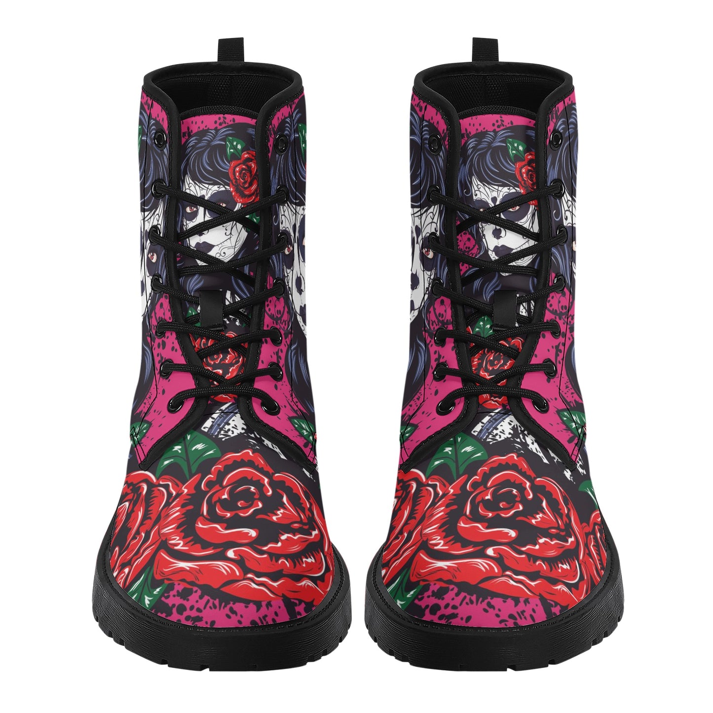 Skull boots, sugar skull boots, candy skull Halloween boots