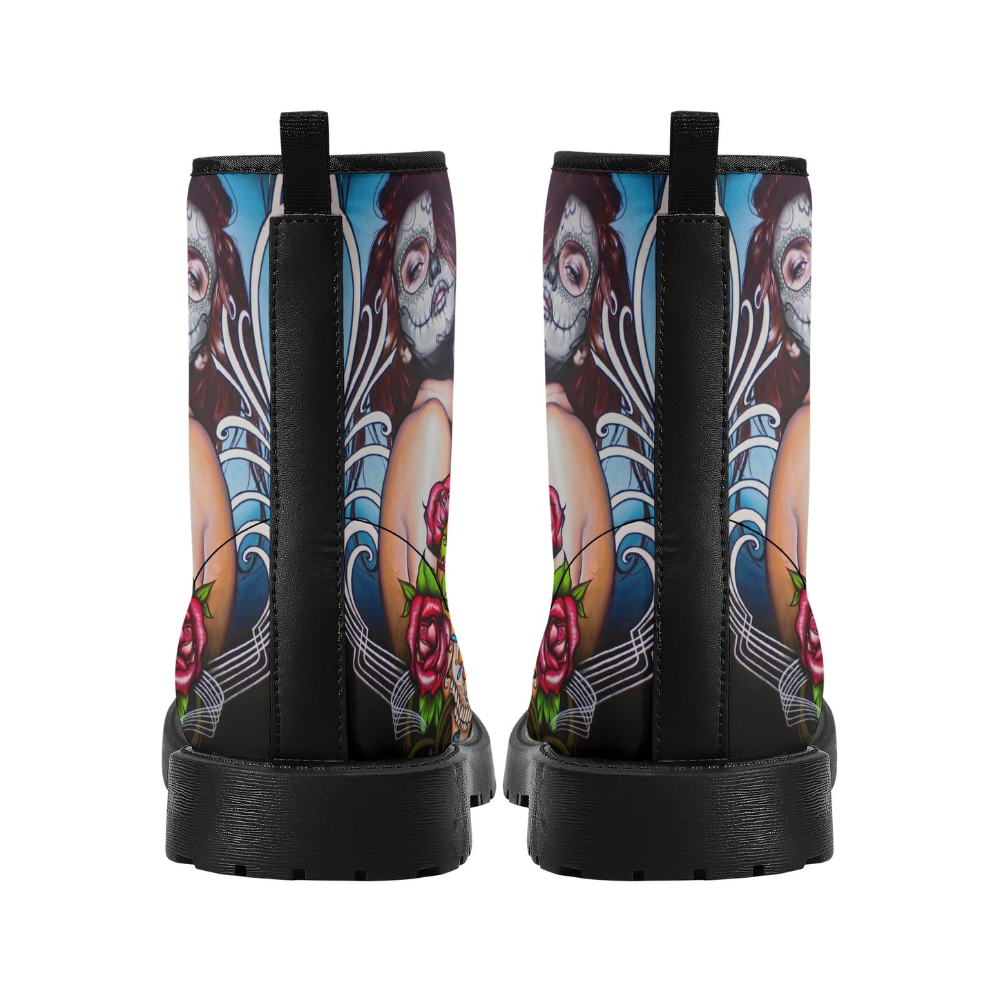 Skull boots, sugar skull boots, candy skull Halloween boots