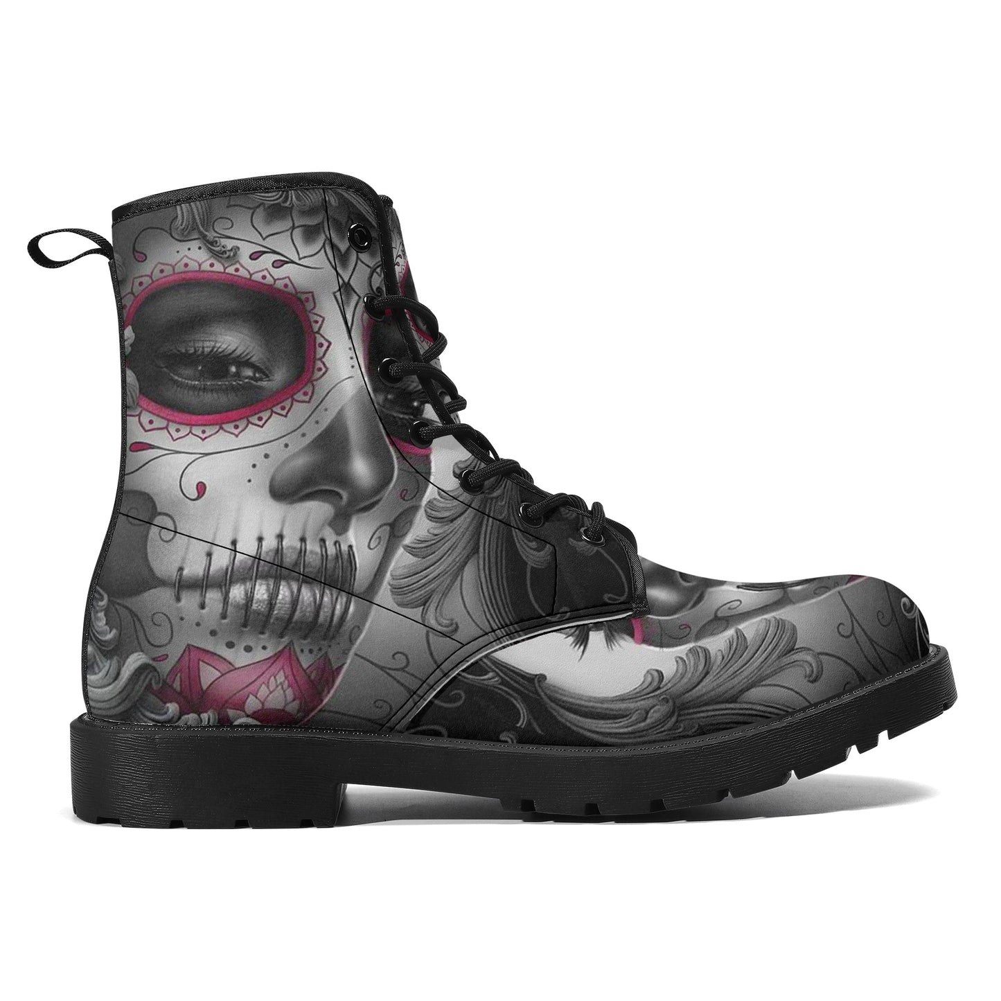 Skull boots, sugar skull boots, candy skull Halloween boots