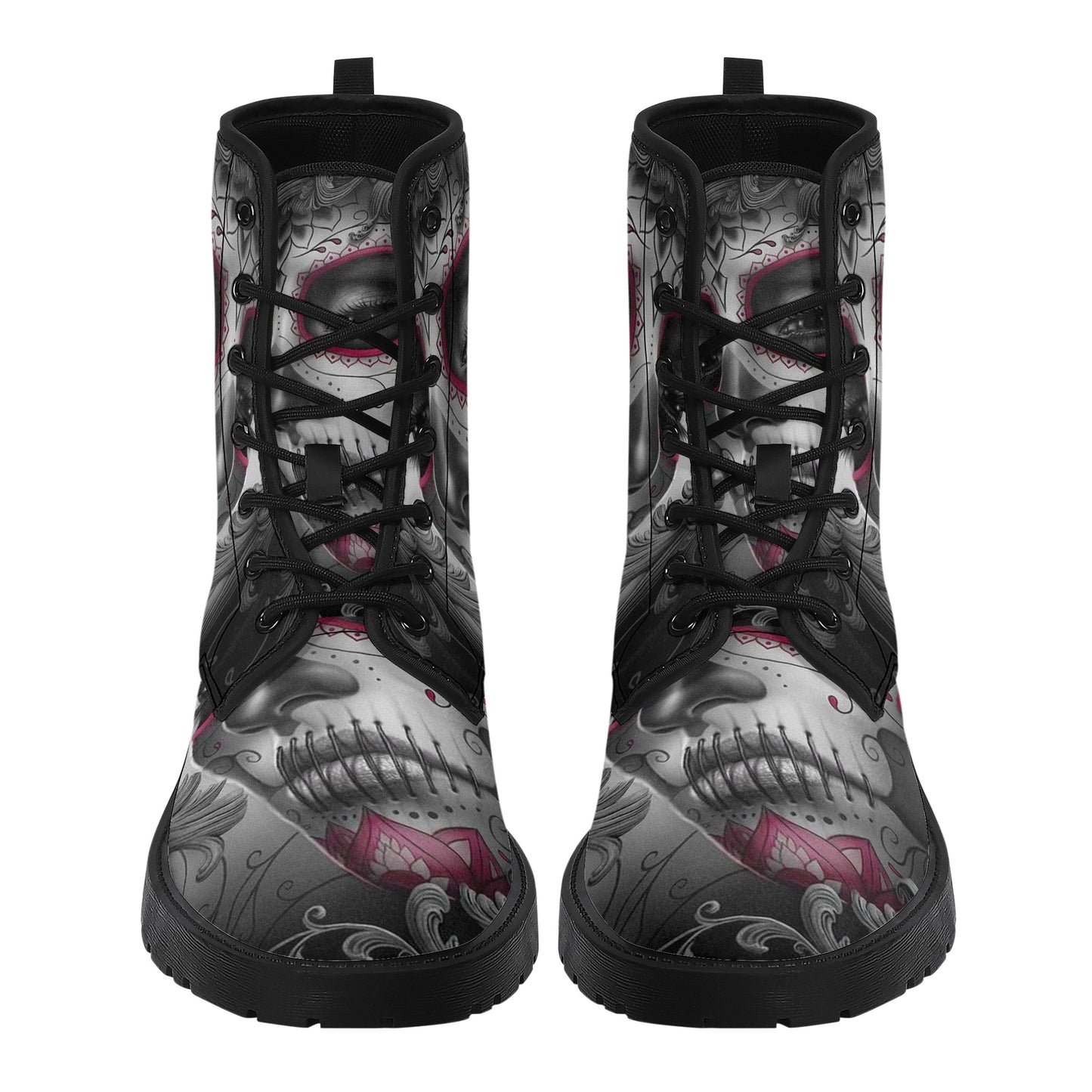 Skull boots, sugar skull boots, candy skull Halloween boots