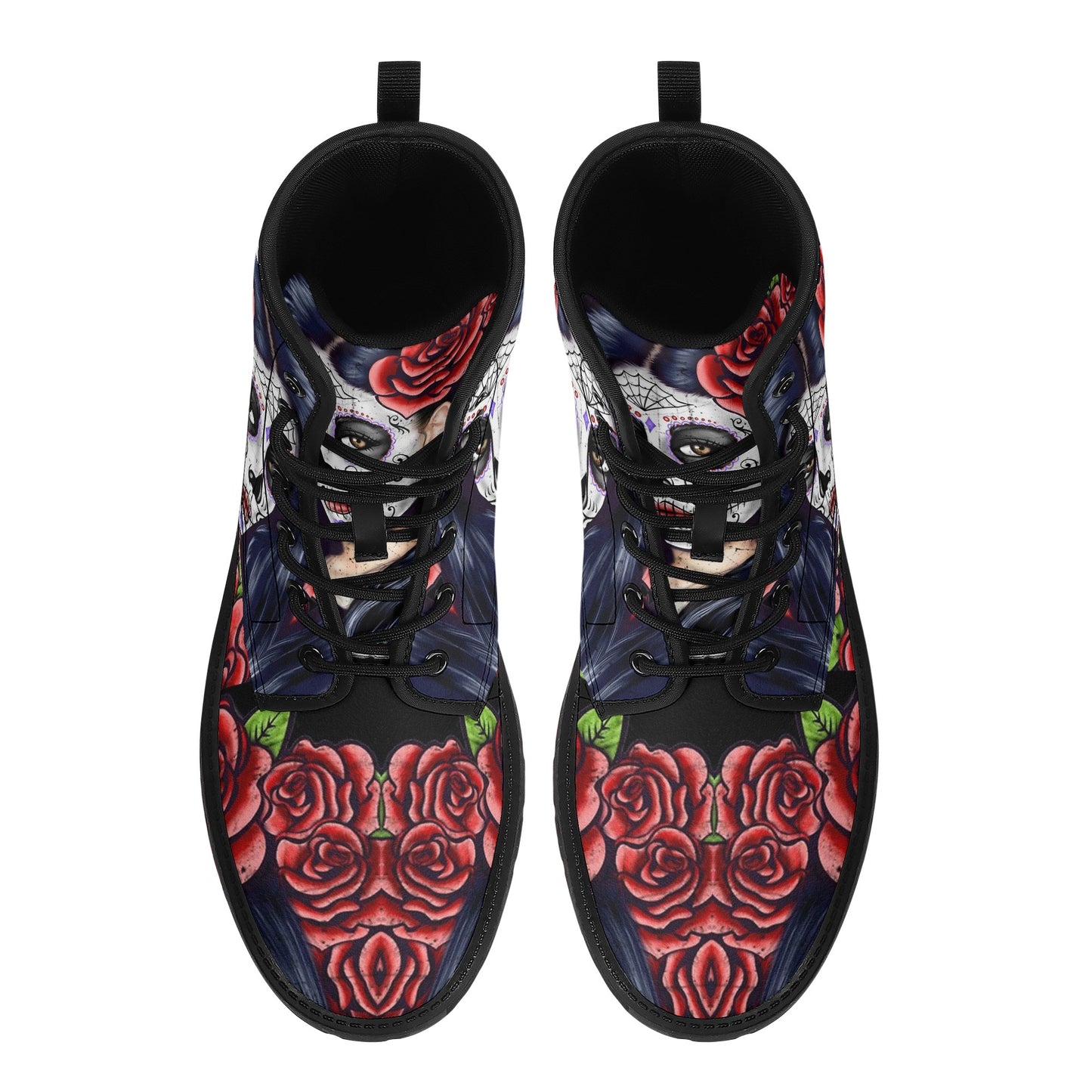 Skull boots, sugar skull boots, candy skull Halloween boots