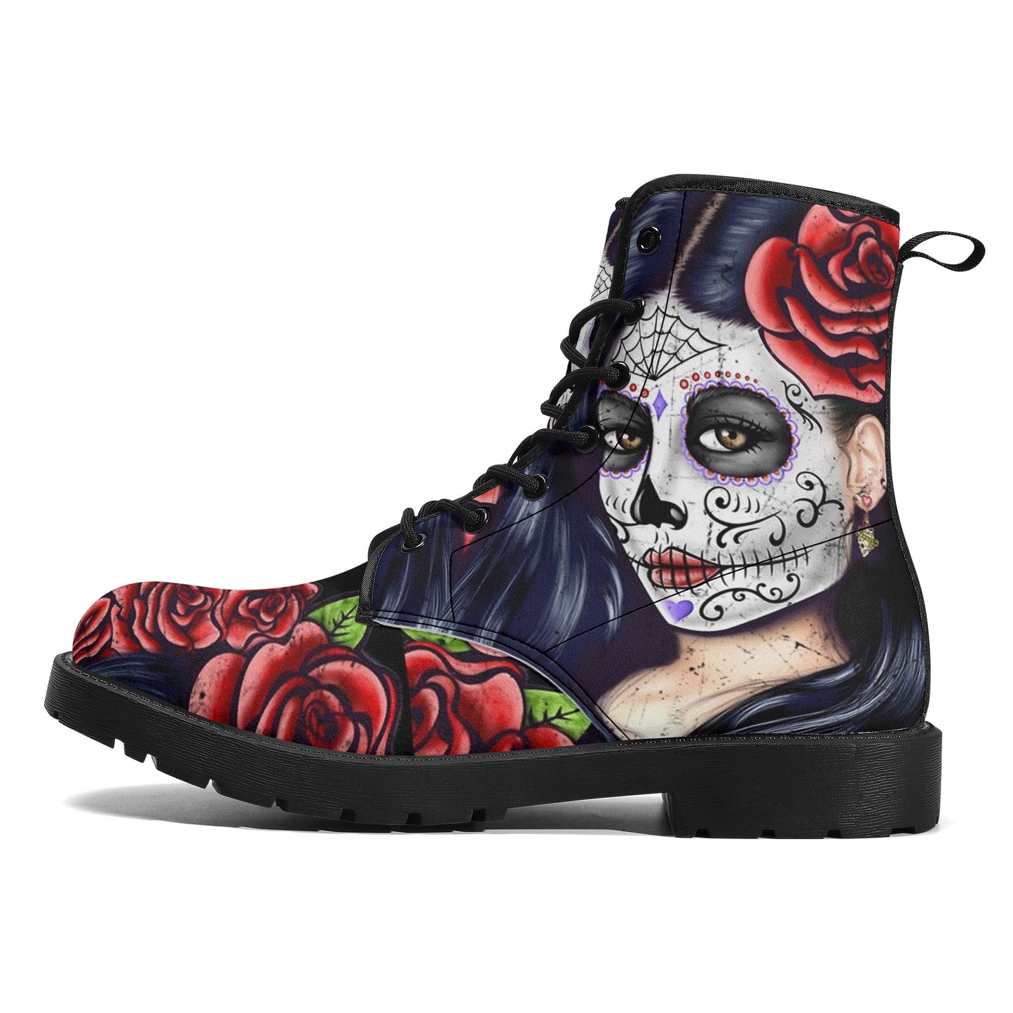 Skull boots, sugar skull boots, candy skull Halloween boots