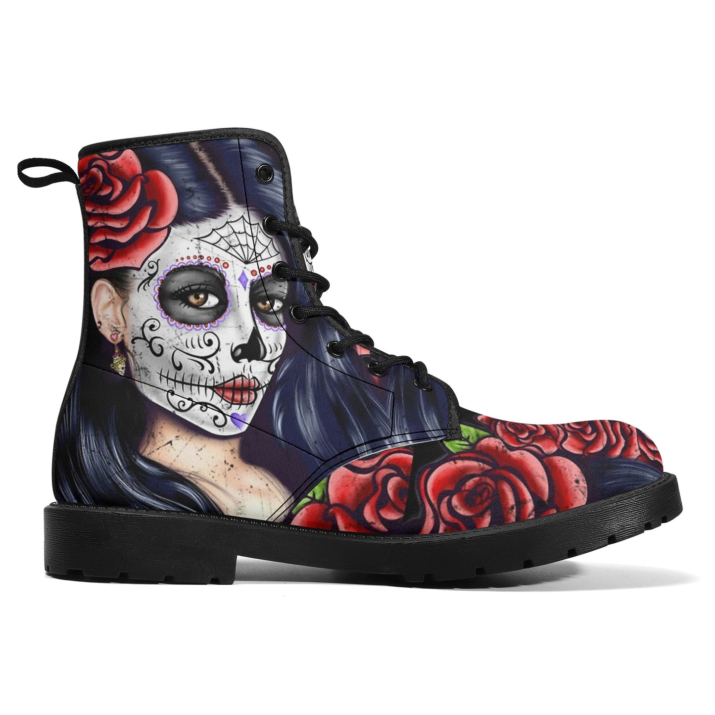 Skull boots, sugar skull boots, candy skull Halloween boots