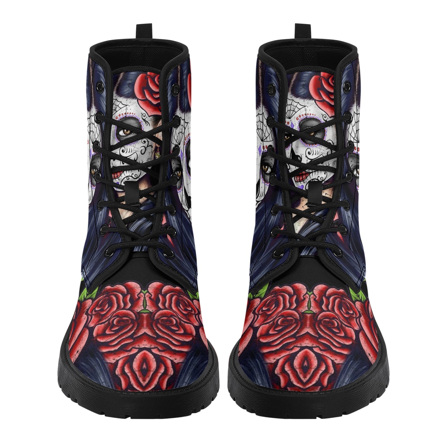 Skull boots, sugar skull boots, candy skull Halloween boots