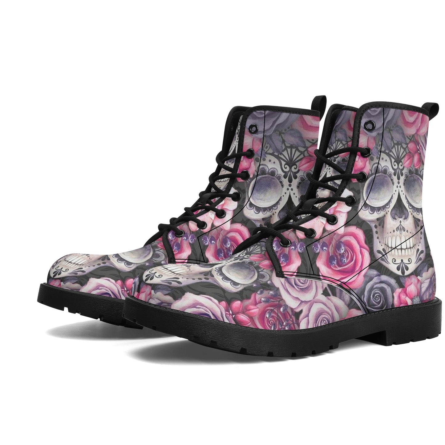 Skull boots, sugar skull boots, candy skull Halloween boots