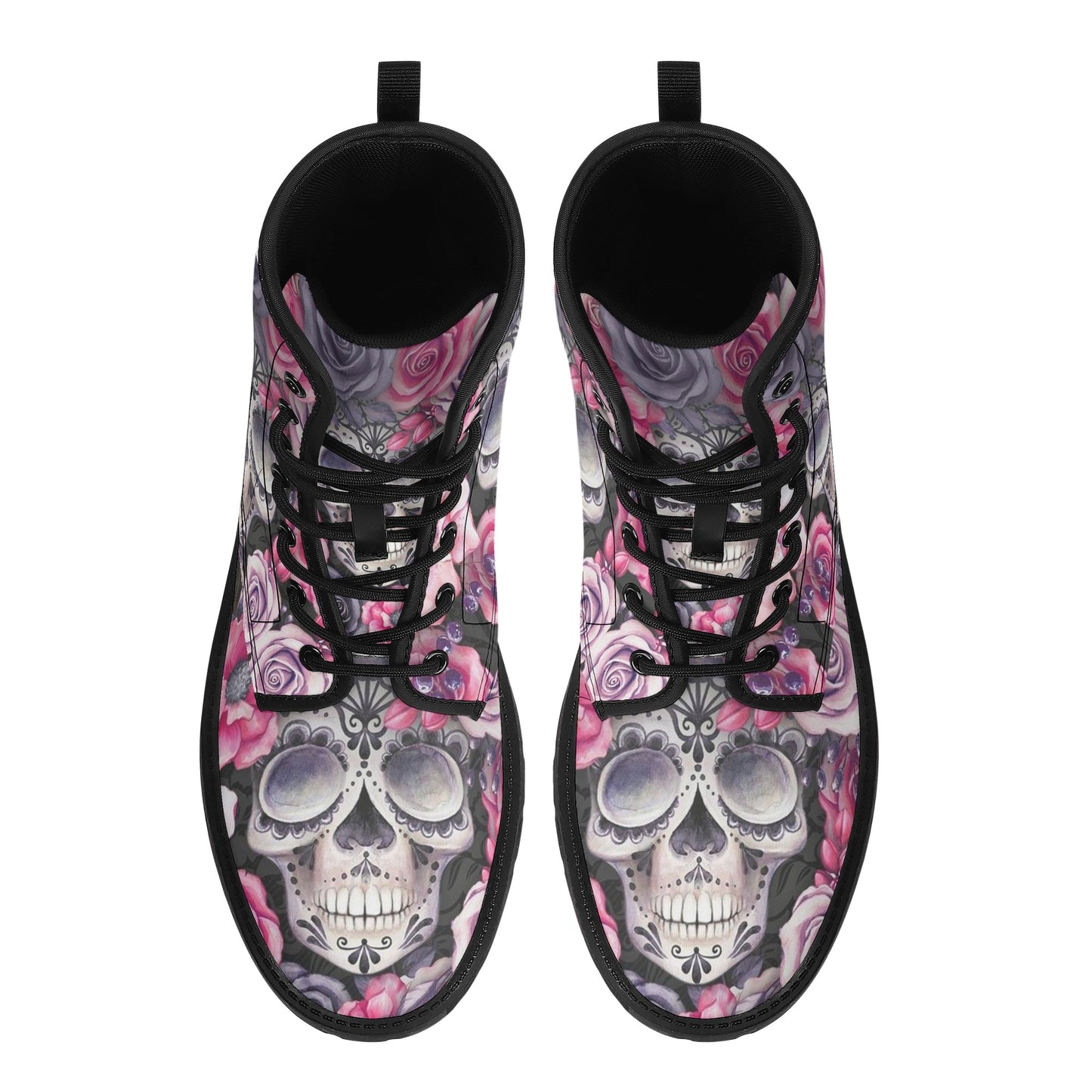 Skull boots, sugar skull boots, candy skull Halloween boots