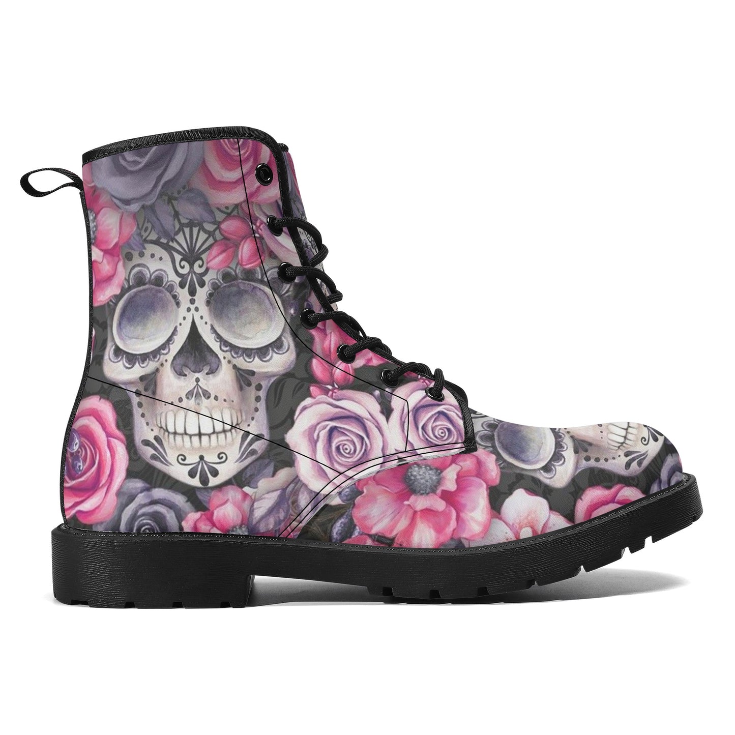 Skull boots, sugar skull boots, candy skull Halloween boots