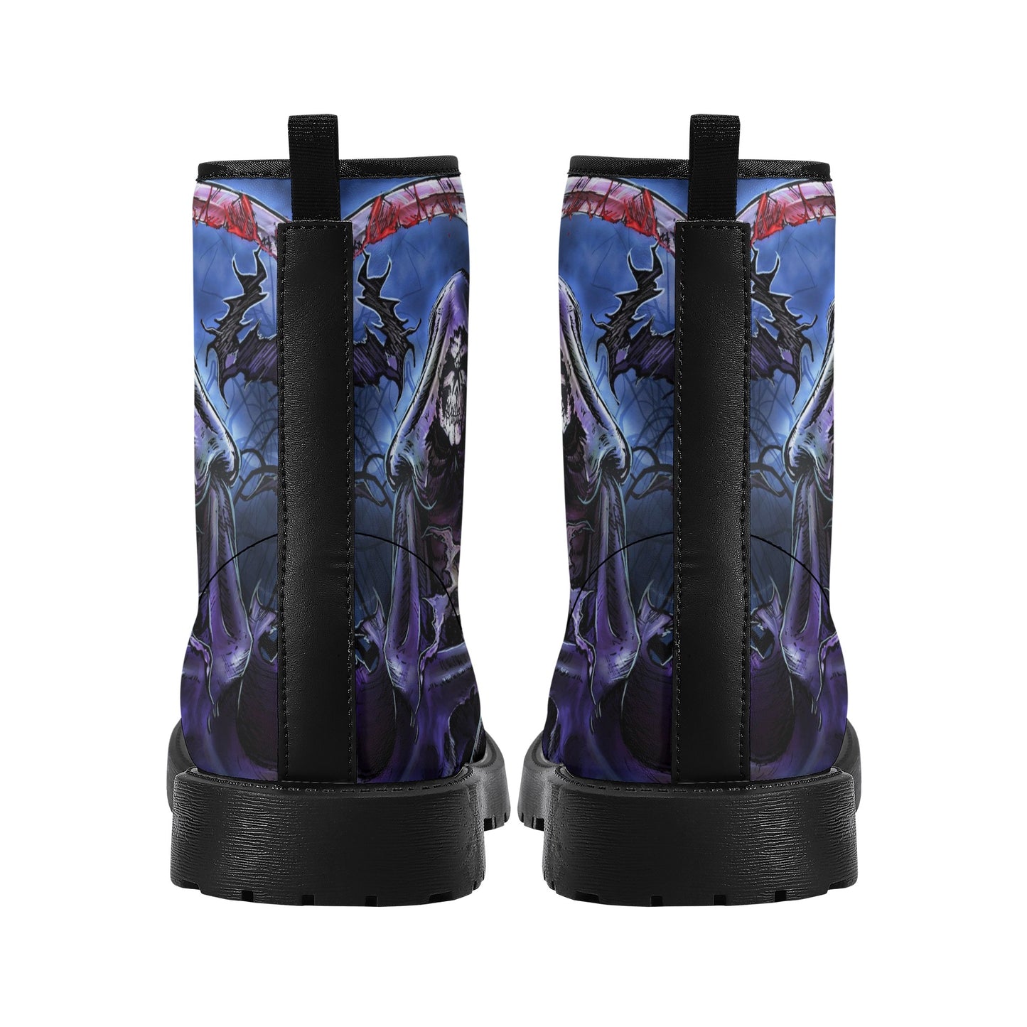 Skull Gothic Leather boots, Halloween boots, Candy Sugar skull boots
