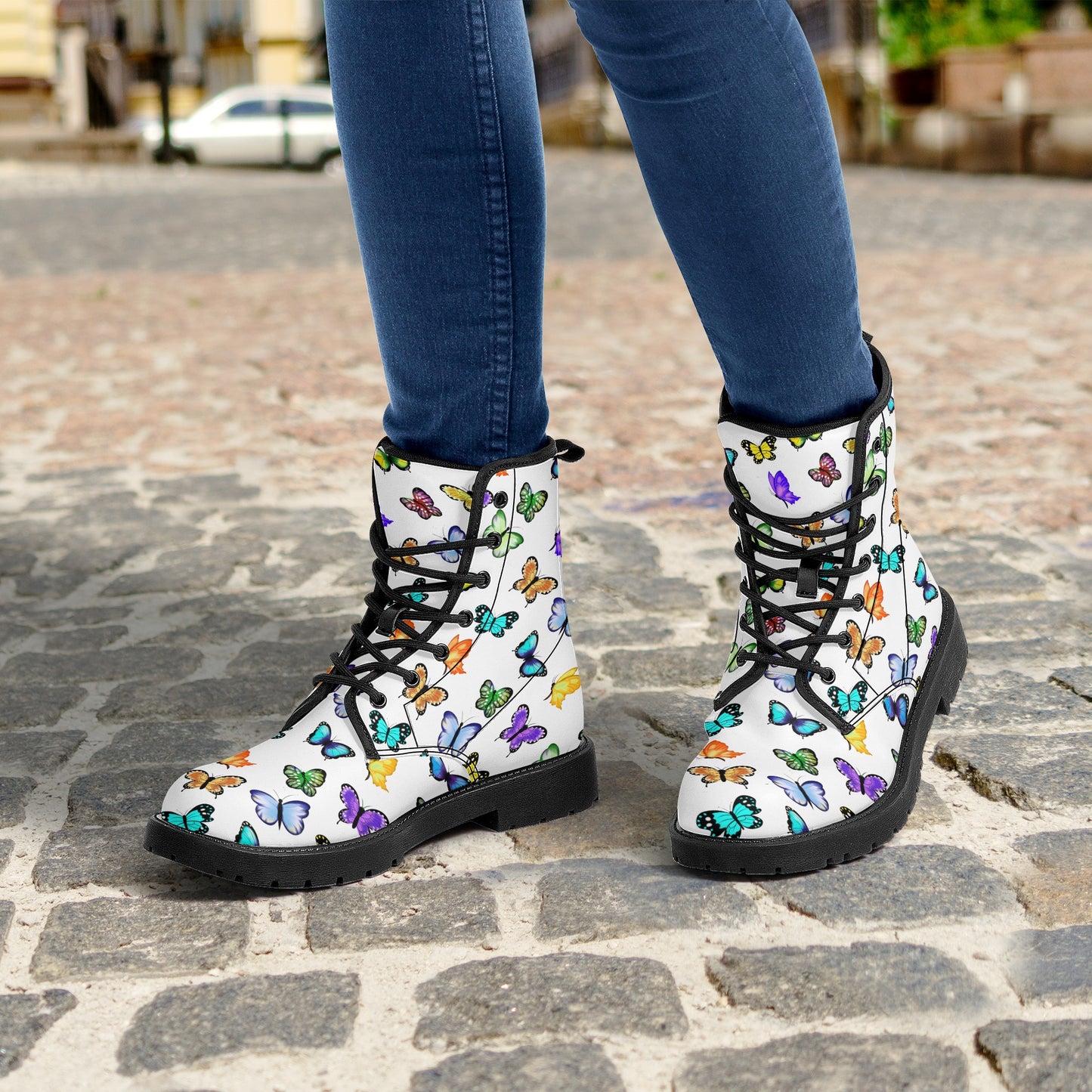 Skull Gothic Leather boots, Halloween boots, Candy Sugar skull boots