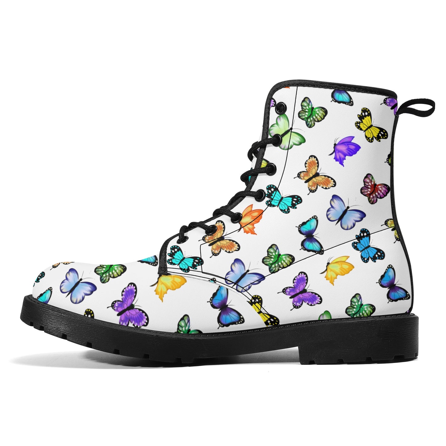 Skull Gothic Leather boots, Halloween boots, Candy Sugar skull boots