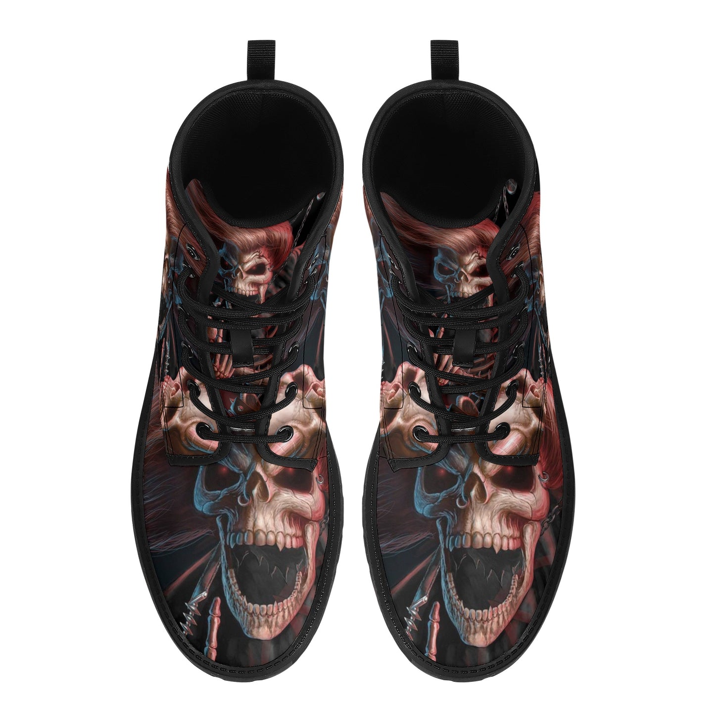 Skull Gothic Leather boots, Halloween boots, Candy Sugar skull boots