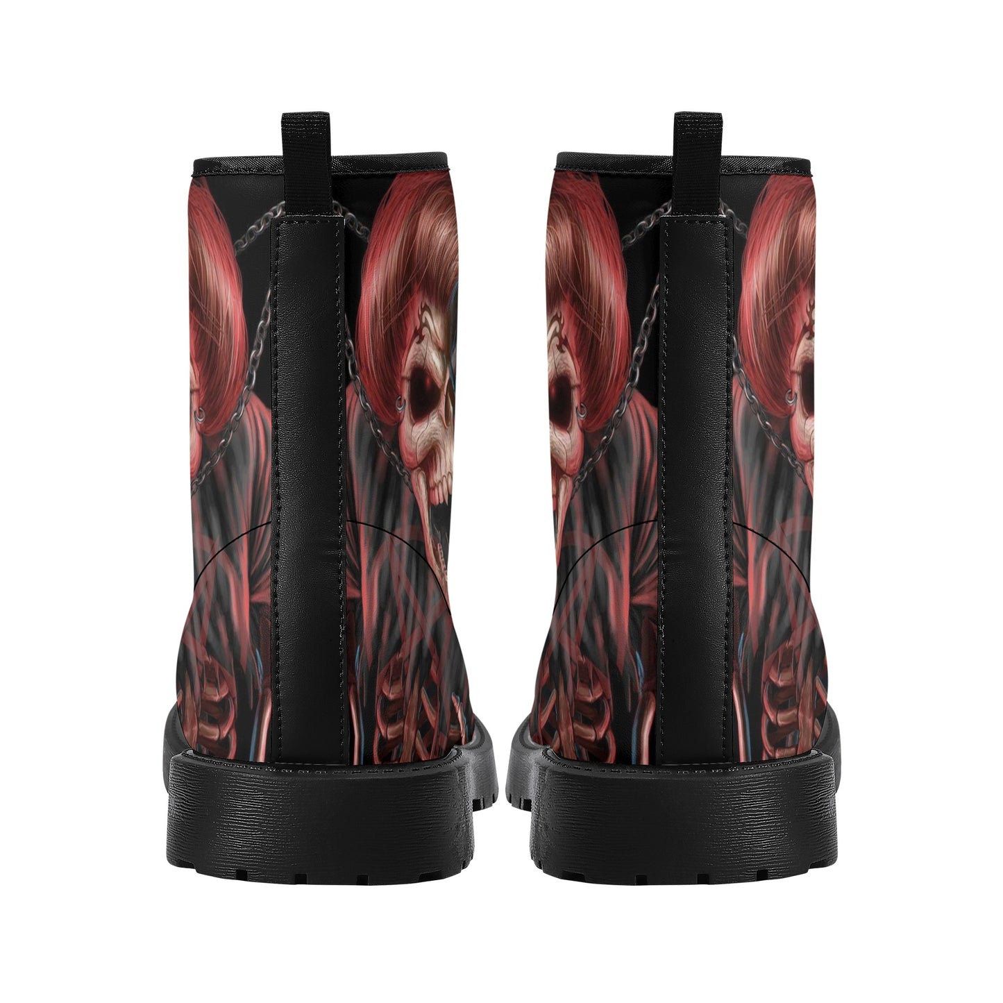 Skull Gothic Leather boots, Halloween boots, Candy Sugar skull boots