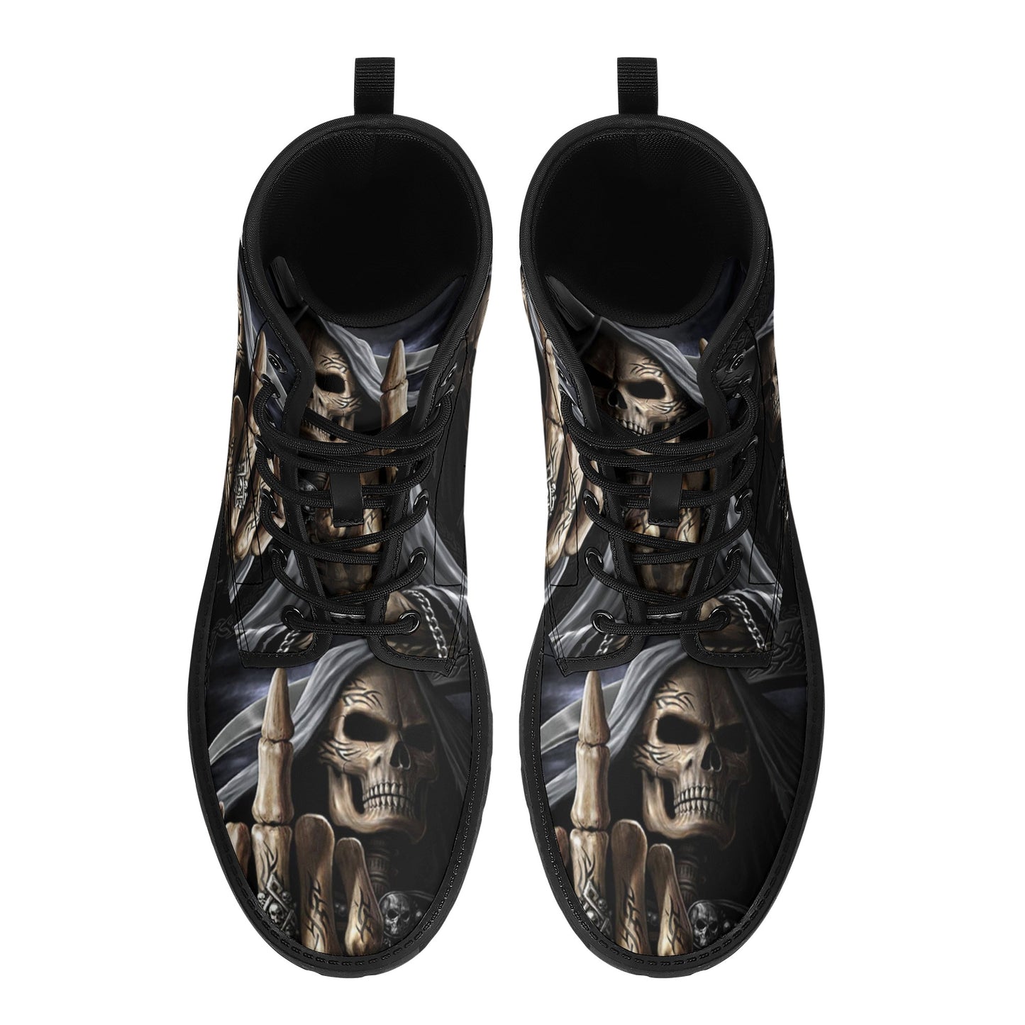 Skull Gothic Leather boots, Halloween boots, Candy Sugar skull boots