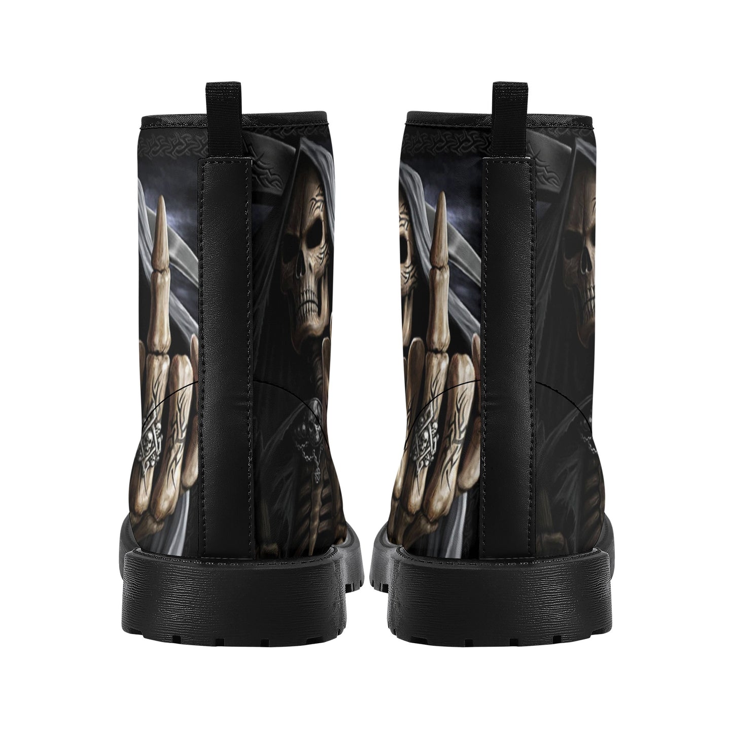 Skull Gothic Leather boots, Halloween boots, Candy Sugar skull boots