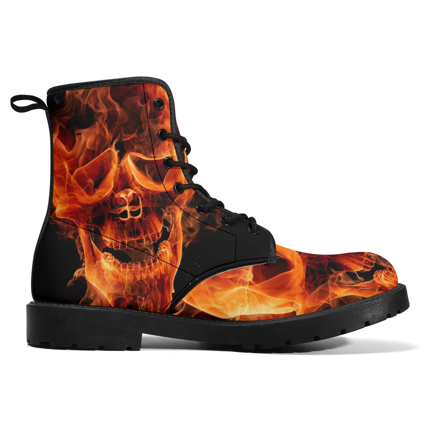 Skull Gothic Leather boots, Halloween boots, Candy Sugar skull boots