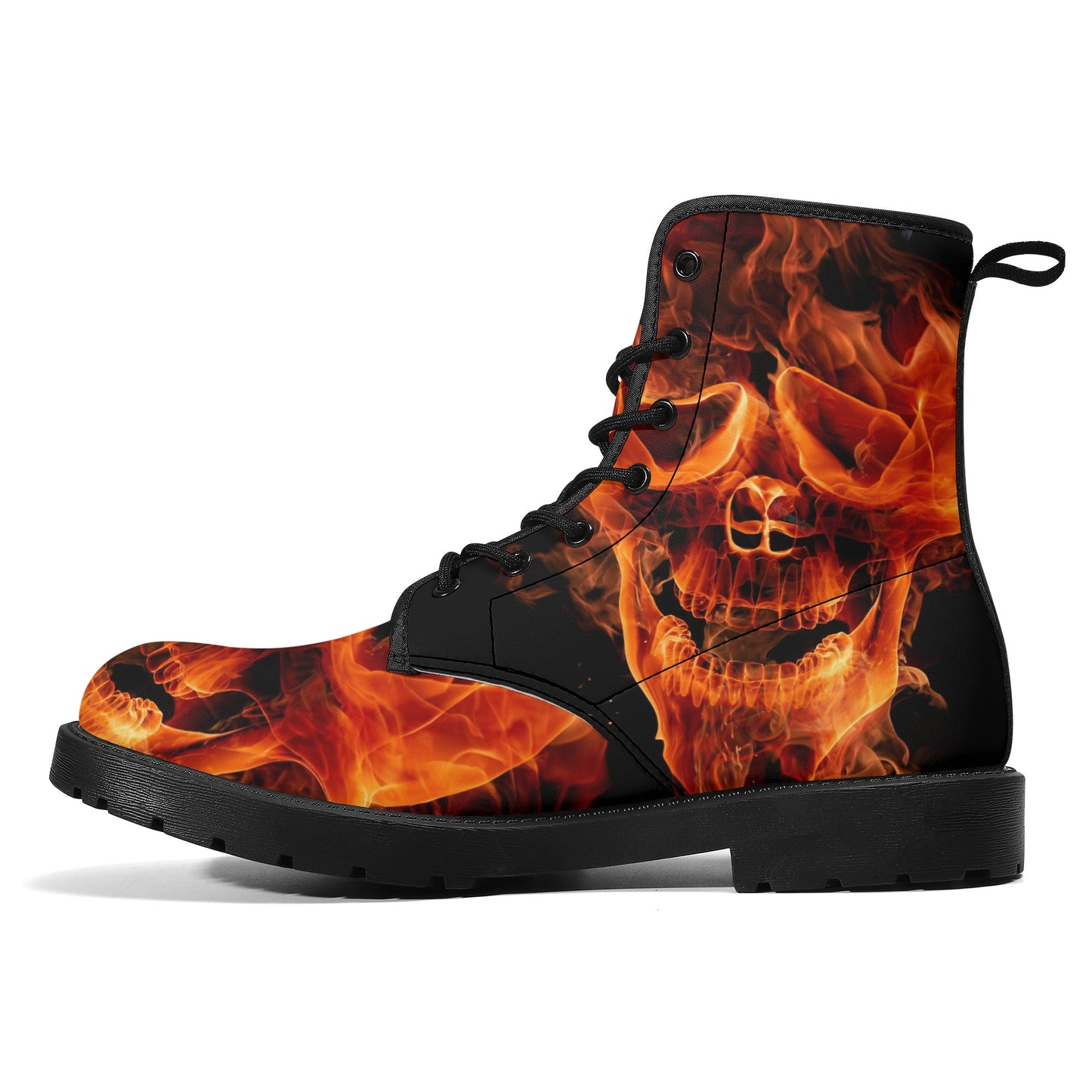 Skull Gothic Leather boots, Halloween boots, Candy Sugar skull boots