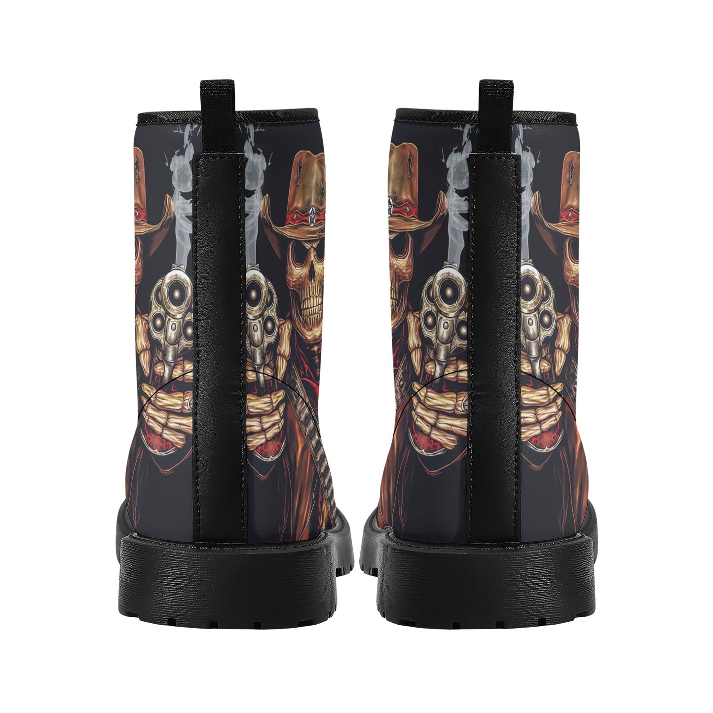 Skull Gothic Leather boots, Halloween boots, Candy Sugar skull boots
