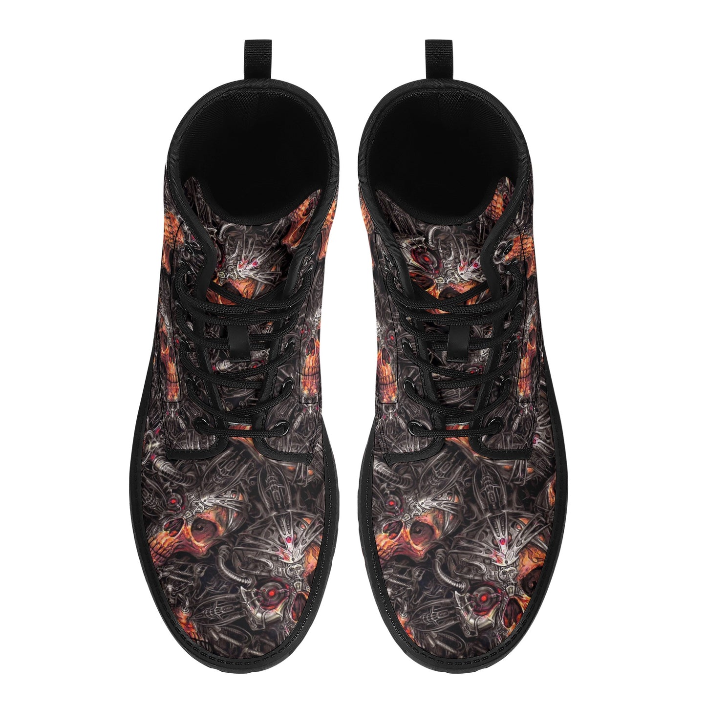 Skull Gothic Leather boots, Halloween boots, Candy Sugar skull boots
