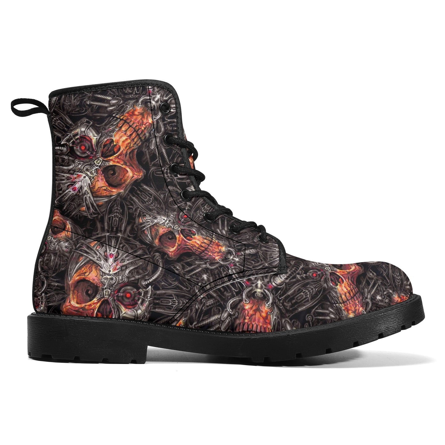 Skull Gothic Leather boots, Halloween boots, Candy Sugar skull boots