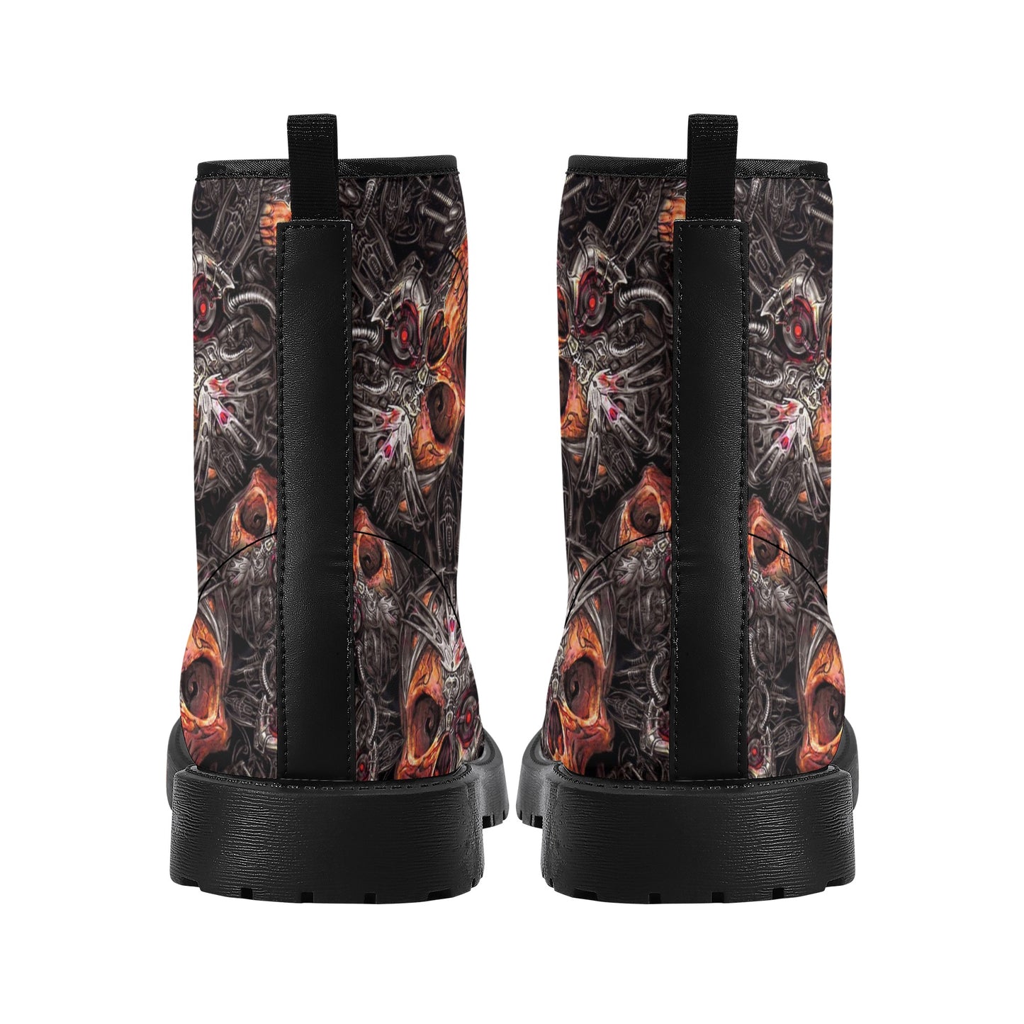 Skull Gothic Leather boots, Halloween boots, Candy Sugar skull boots