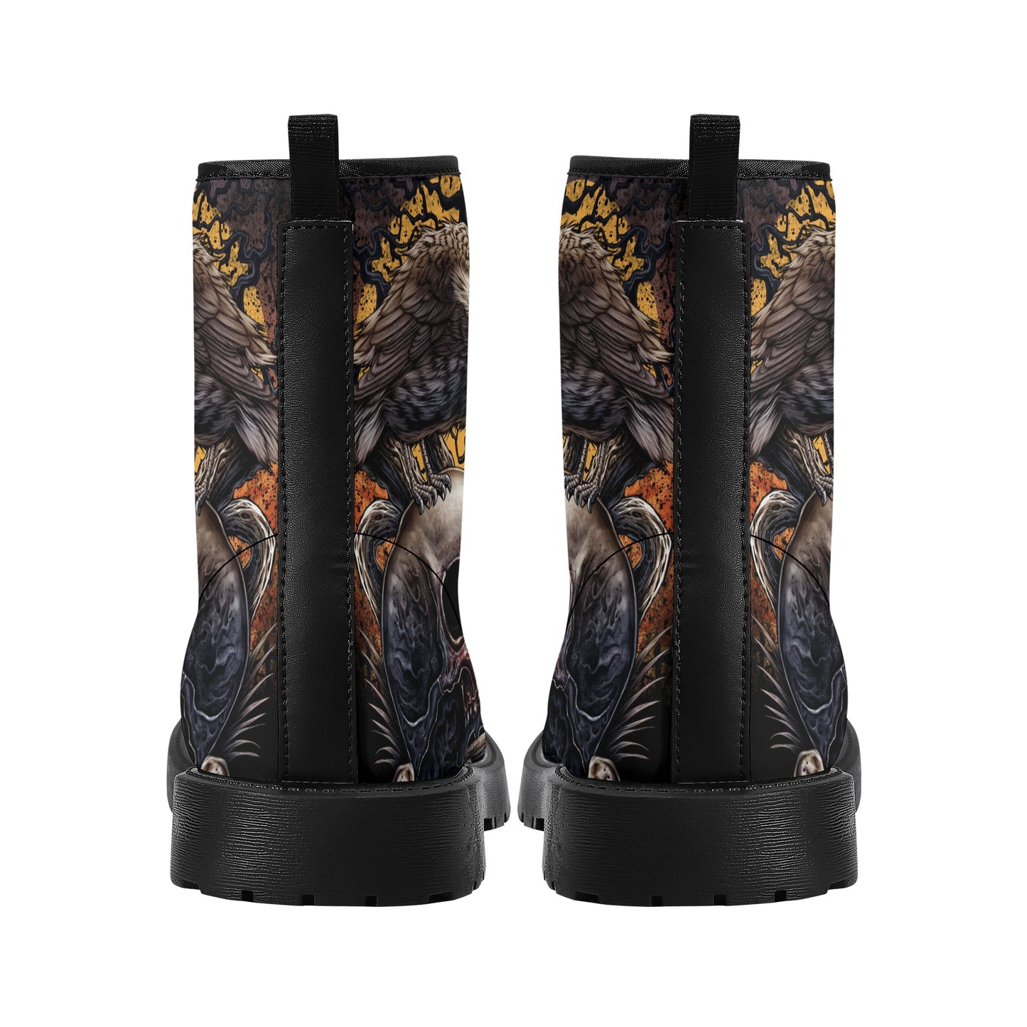Skull Leather boots, Halloween boots, Sugar skull boots