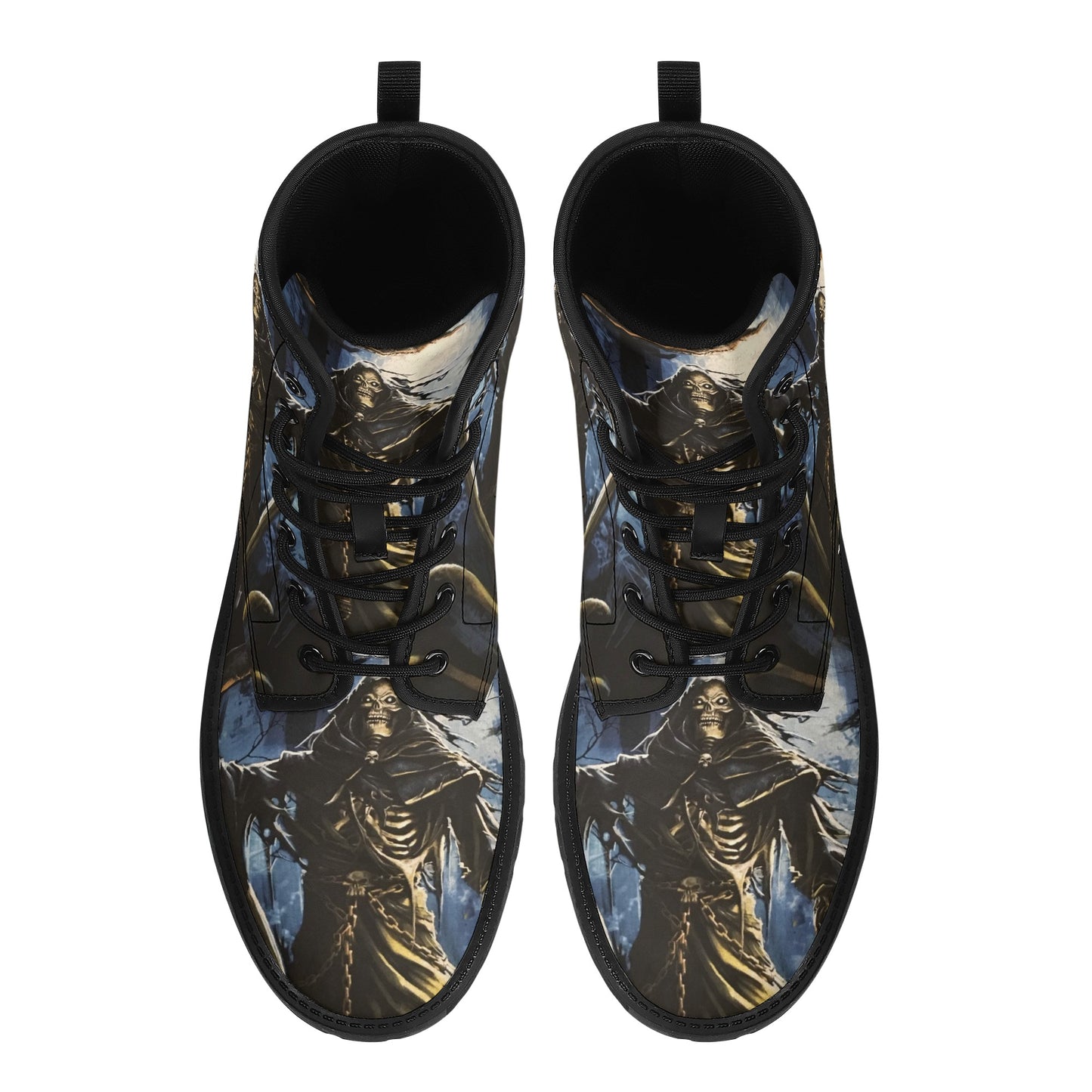 Skull Leather boots, Halloween boots, Sugar skull boots