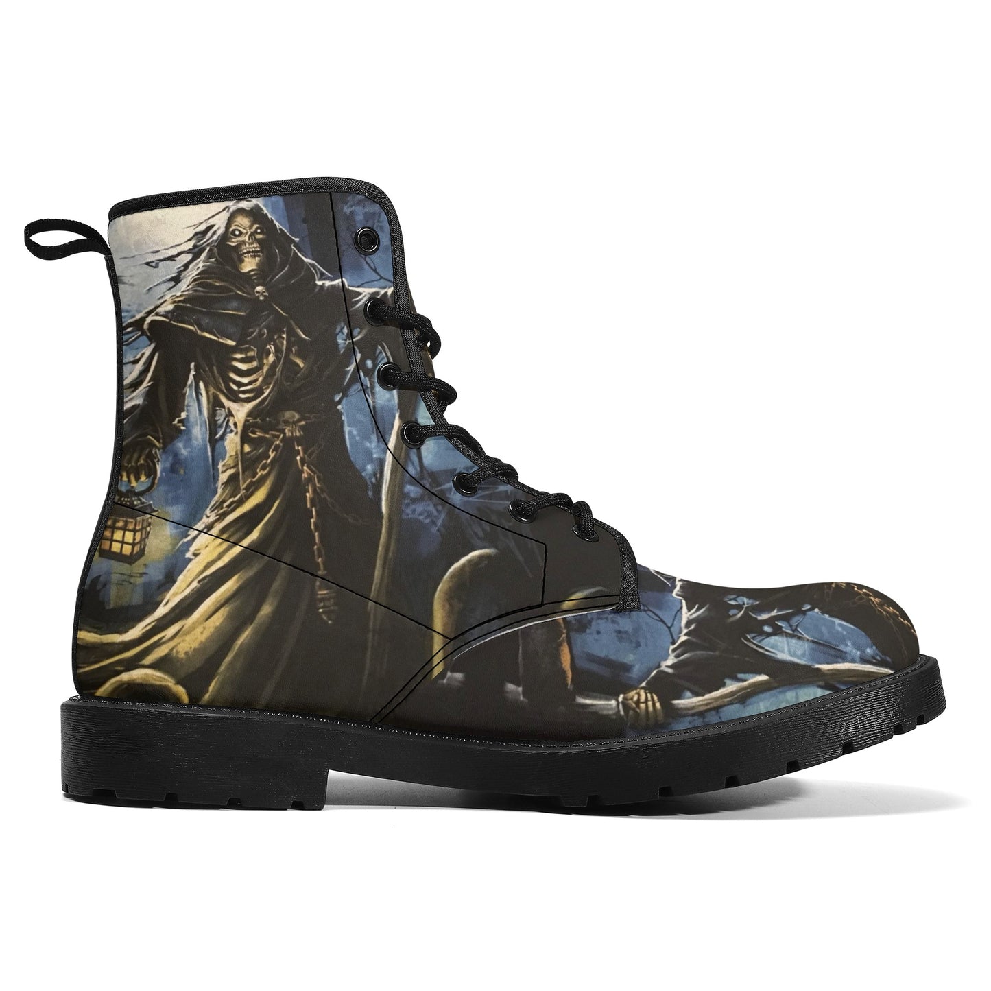 Skull Leather boots, Halloween boots, Sugar skull boots