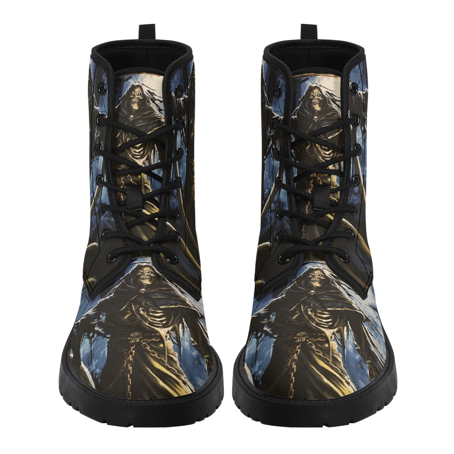 Skull Leather boots, Halloween boots, Sugar skull boots