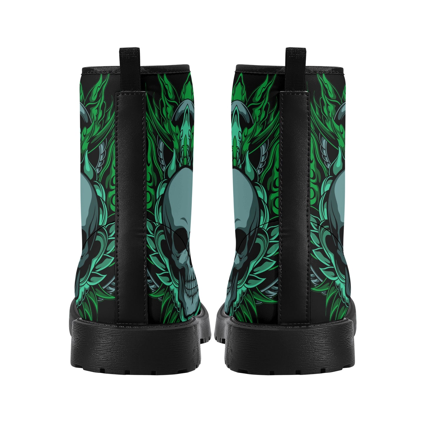 Skull Leather boots, Halloween boots, Sugar skull boots