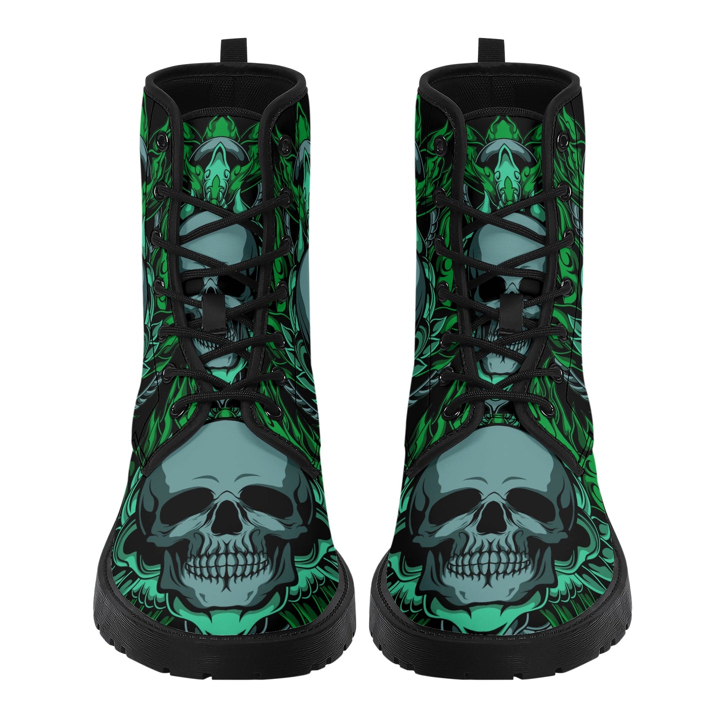 Skull Leather boots, Halloween boots, Sugar skull boots