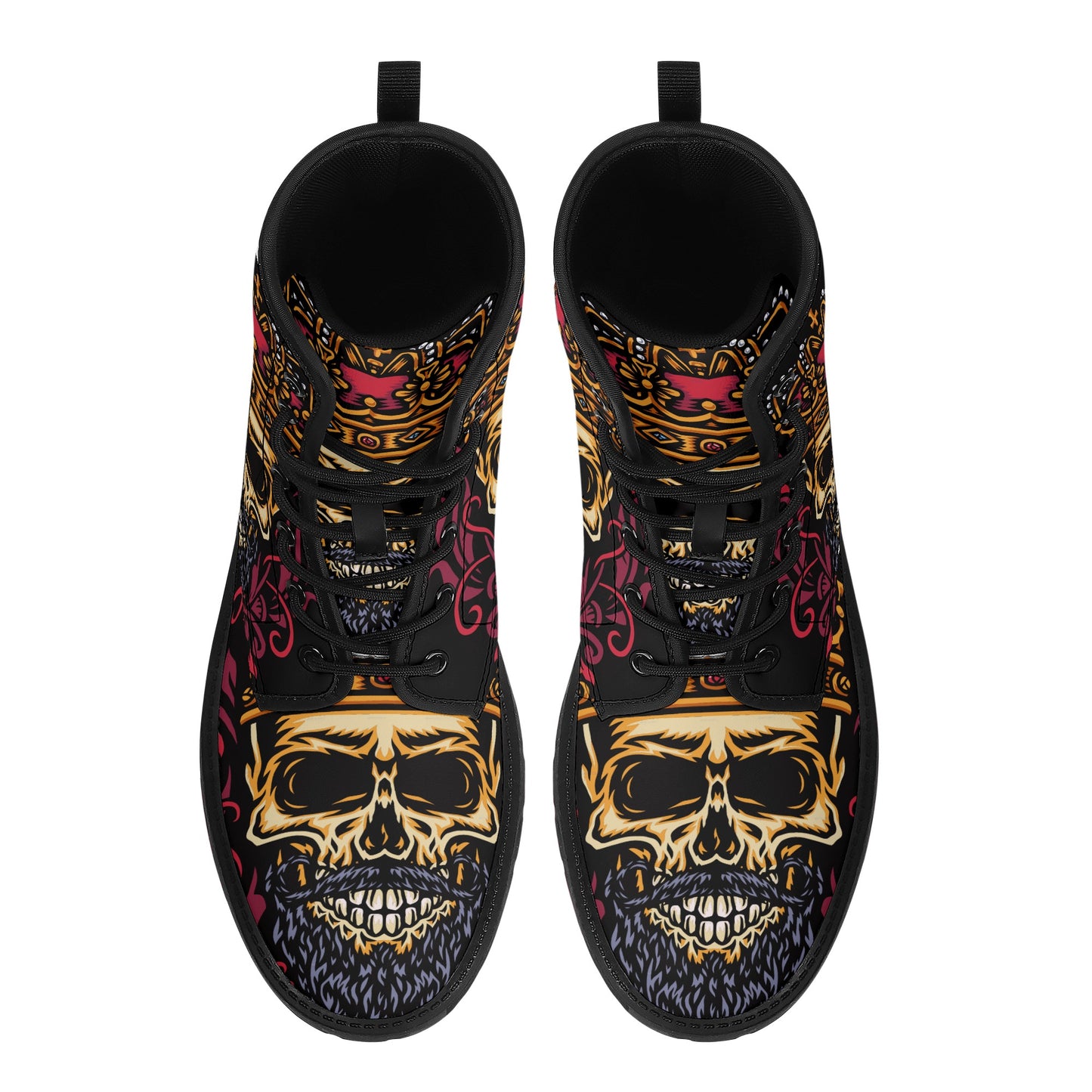Skull Leather boots, Halloween boots, Sugar skull boots