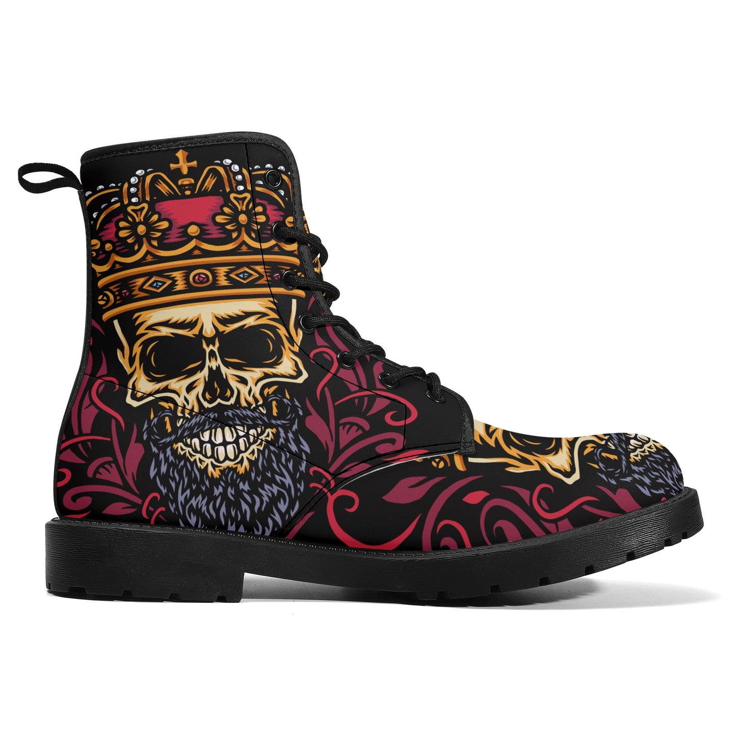 Skull Leather boots, Halloween boots, Sugar skull boots