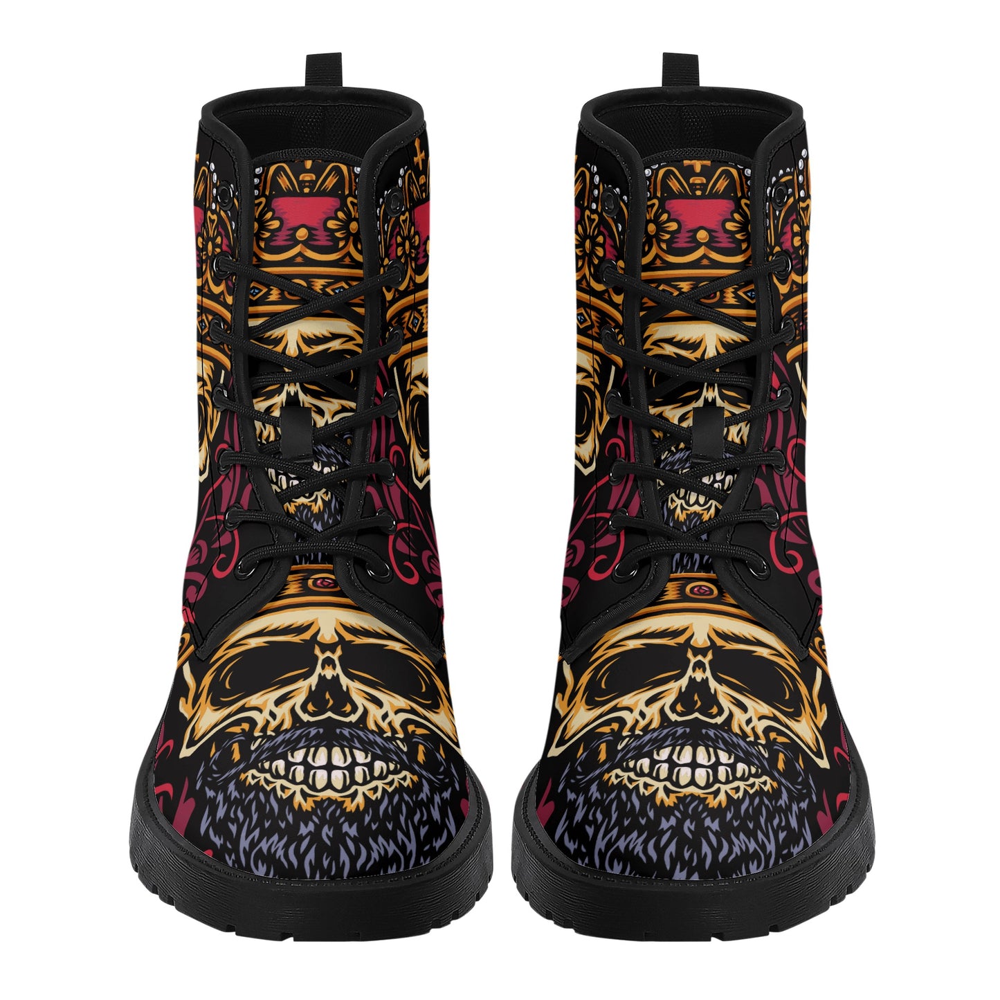 Skull Leather boots, Halloween boots, Sugar skull boots