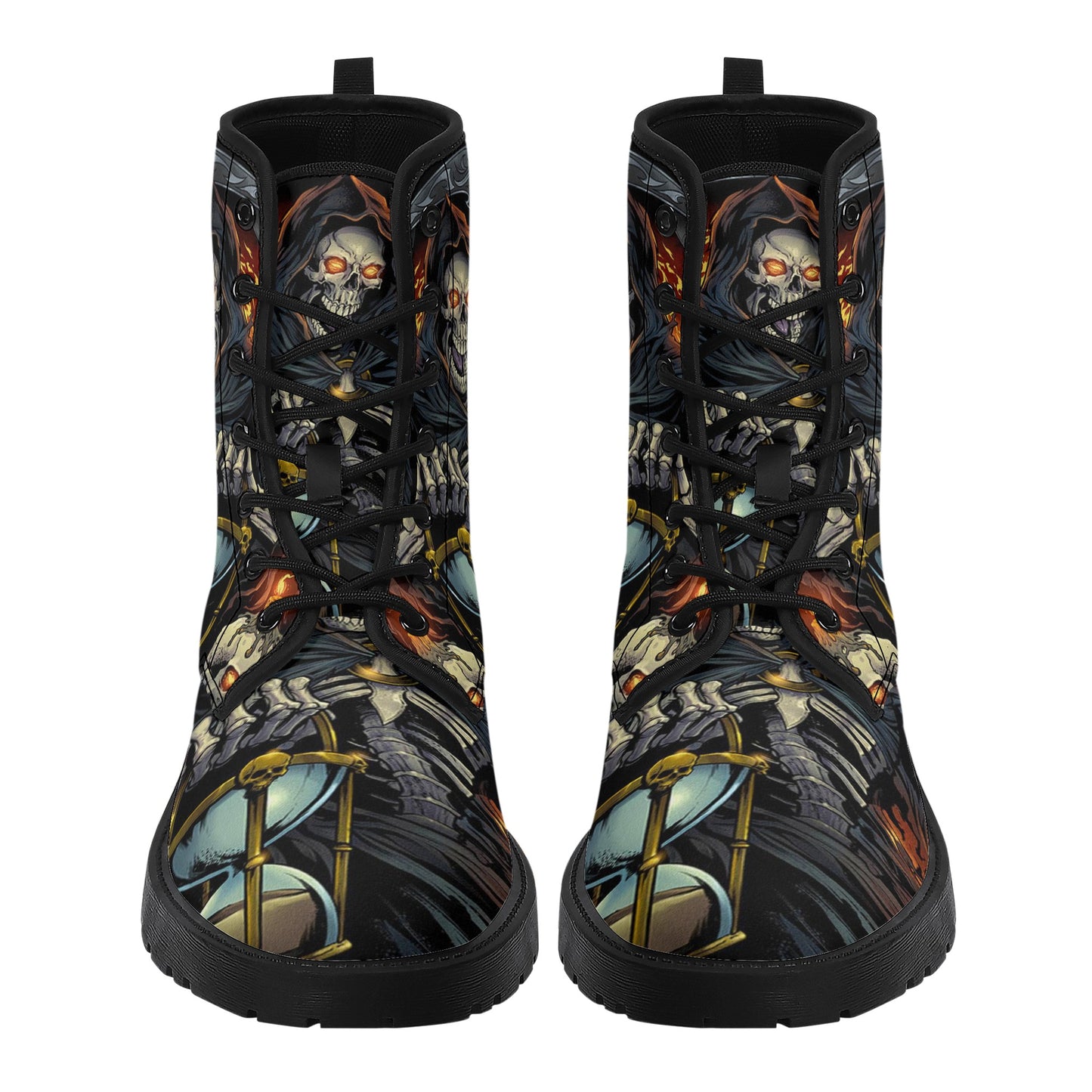 Skull Leather boots, Halloween boots, Sugar skull boots