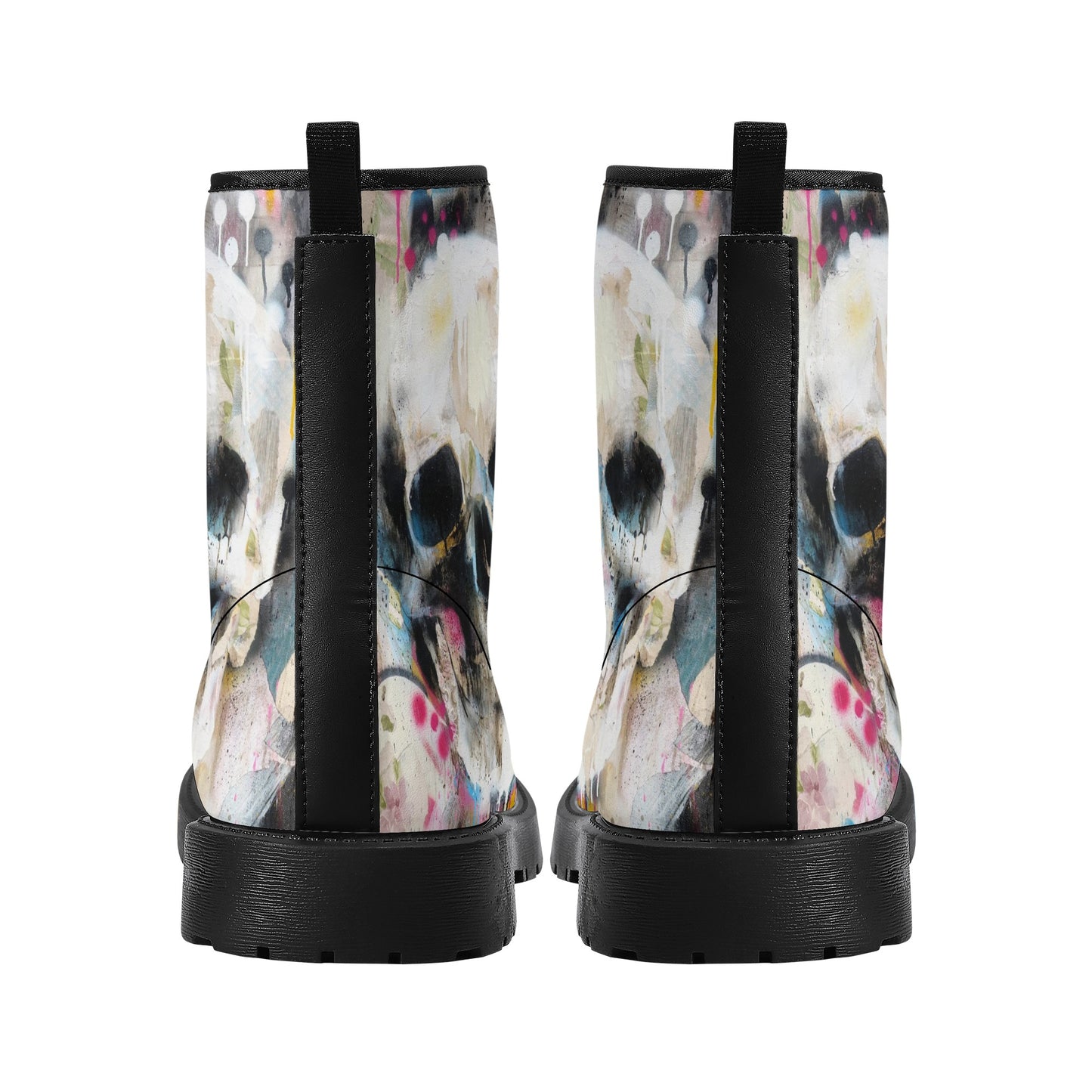 Skull Leather boots, Halloween boots, Sugar skull boots