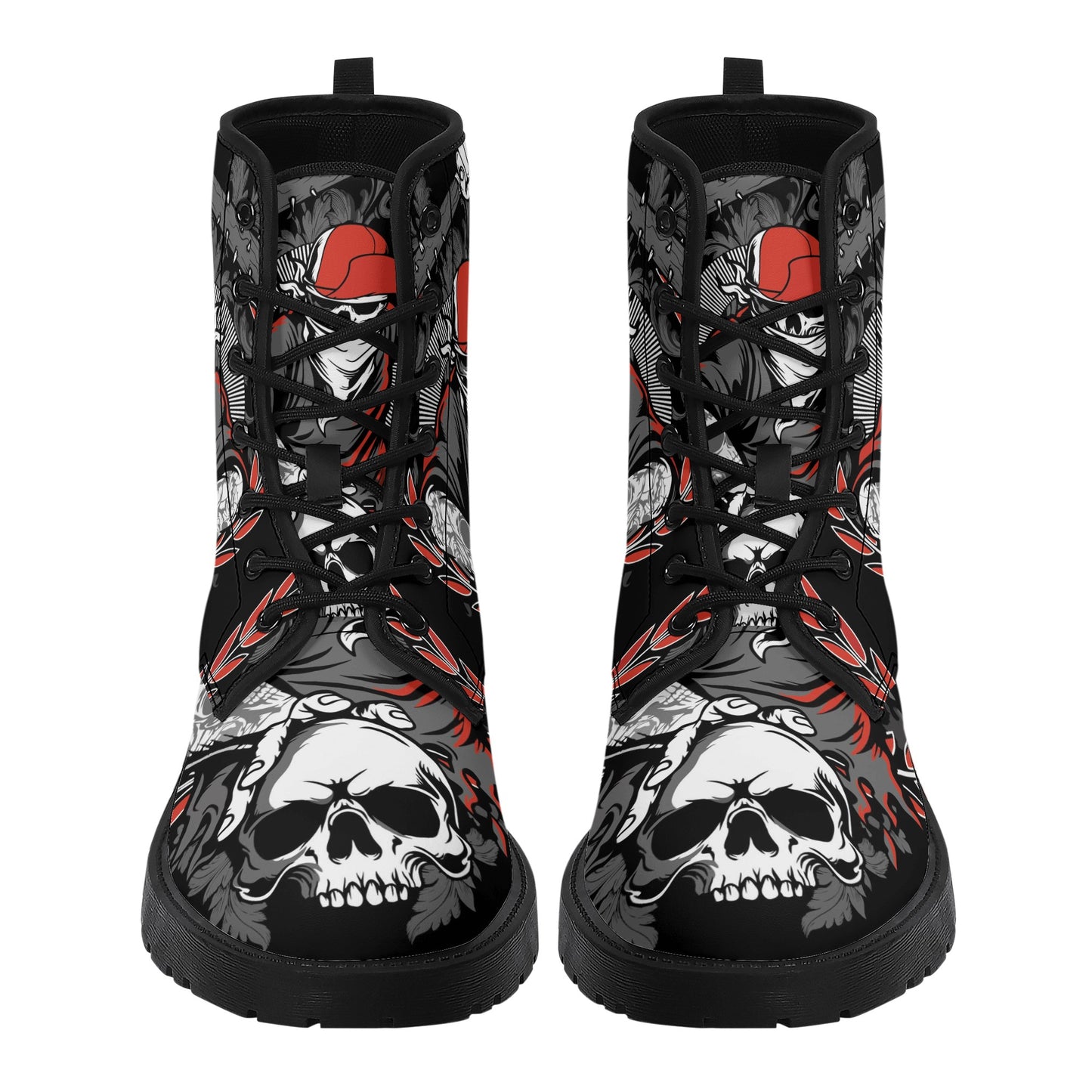 Skull Leather boots, Halloween boots, Sugar skull boots