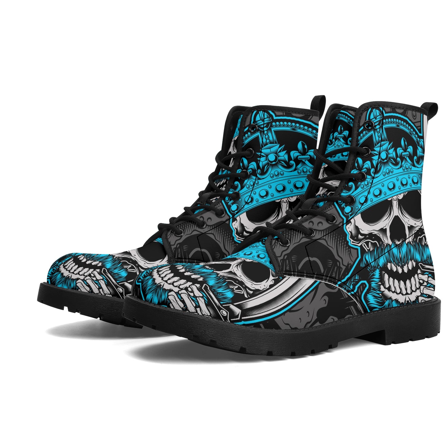 Skull Leather boots, Halloween boots, Sugar skull boots