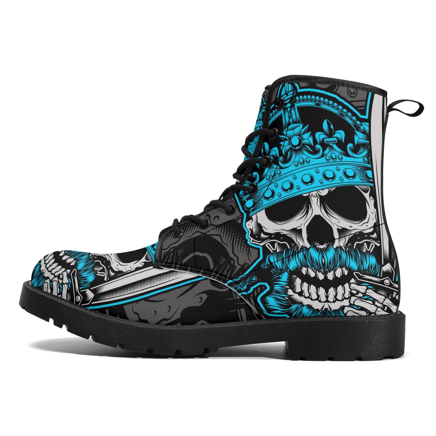 Skull Leather boots, Halloween boots, Sugar skull boots