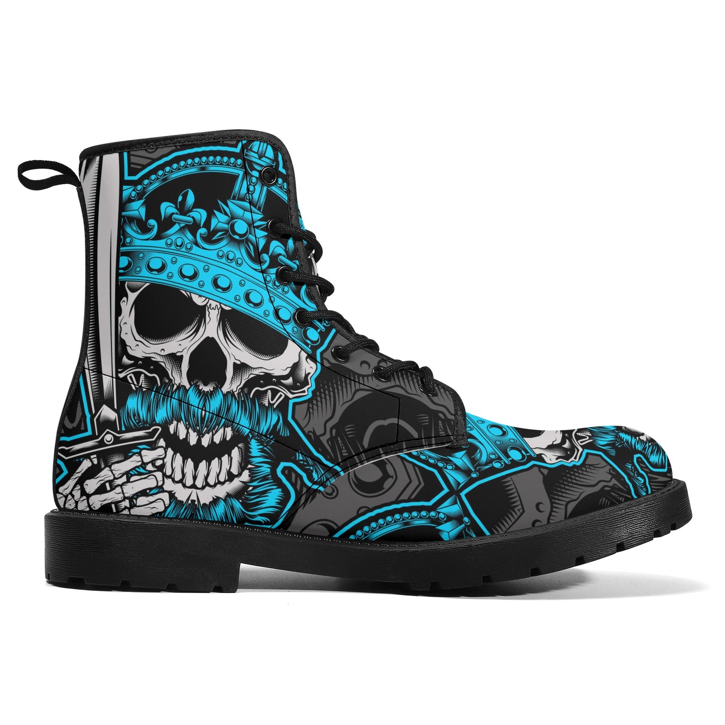 Skull Leather boots, Halloween boots, Sugar skull boots