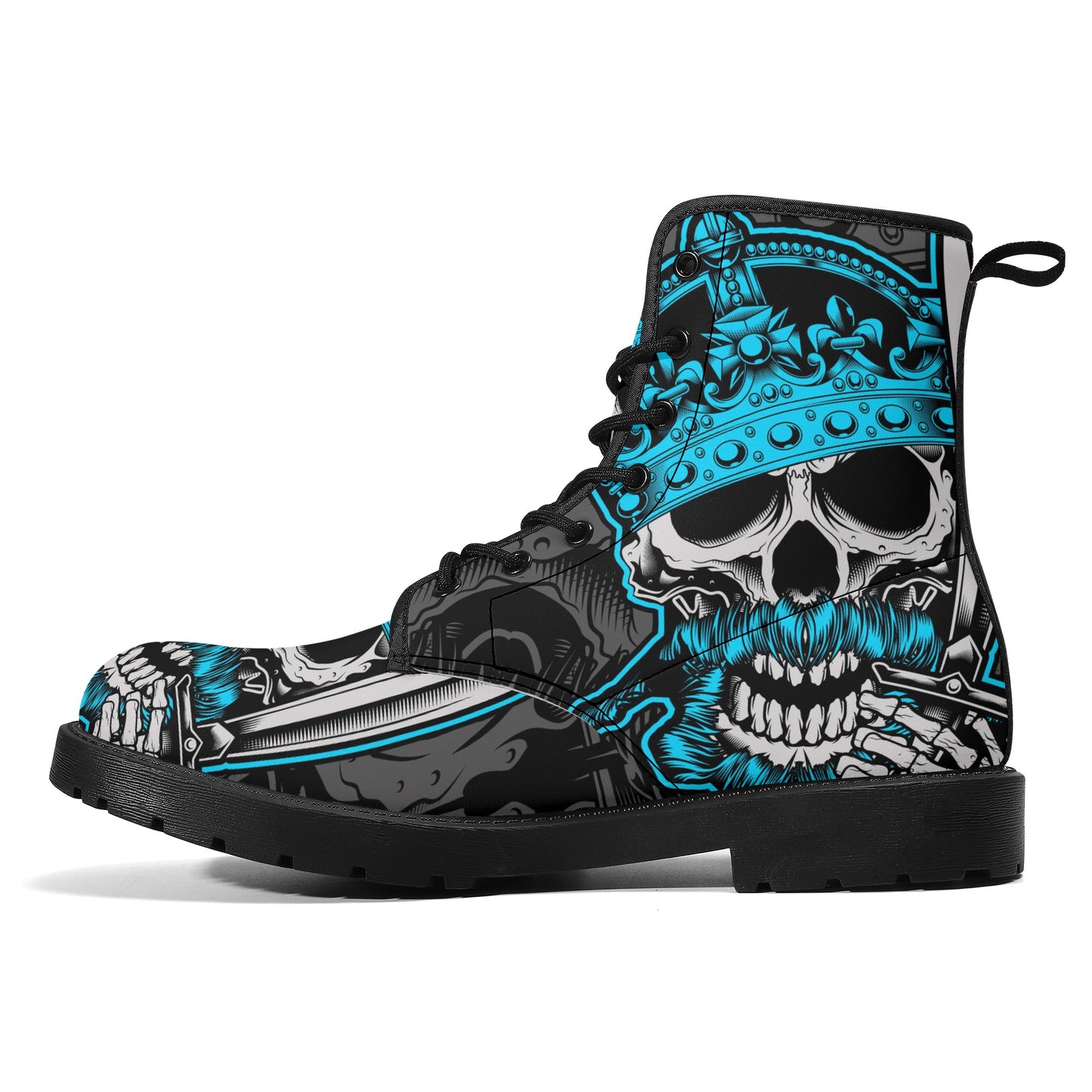 Skull Leather boots, Halloween boots, Sugar skull boots