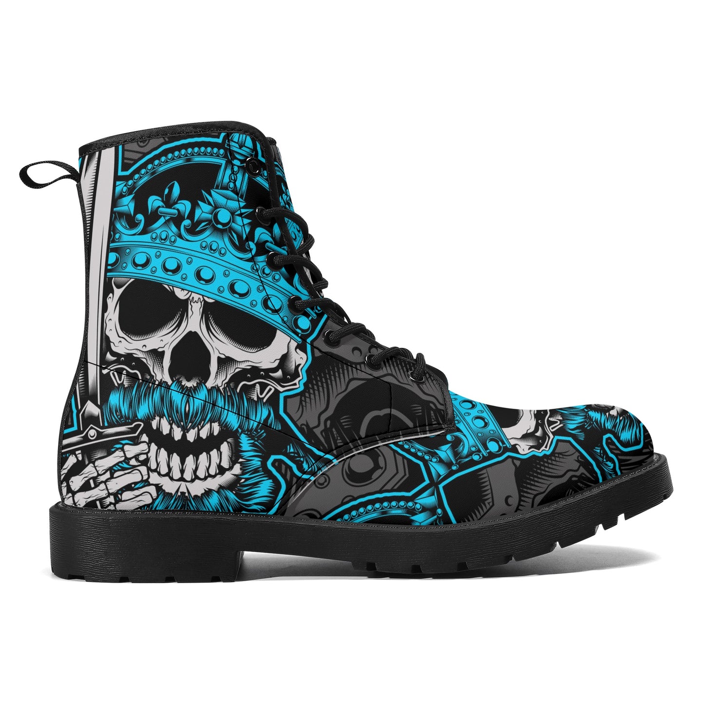 Skull Leather boots, Halloween boots, Sugar skull boots