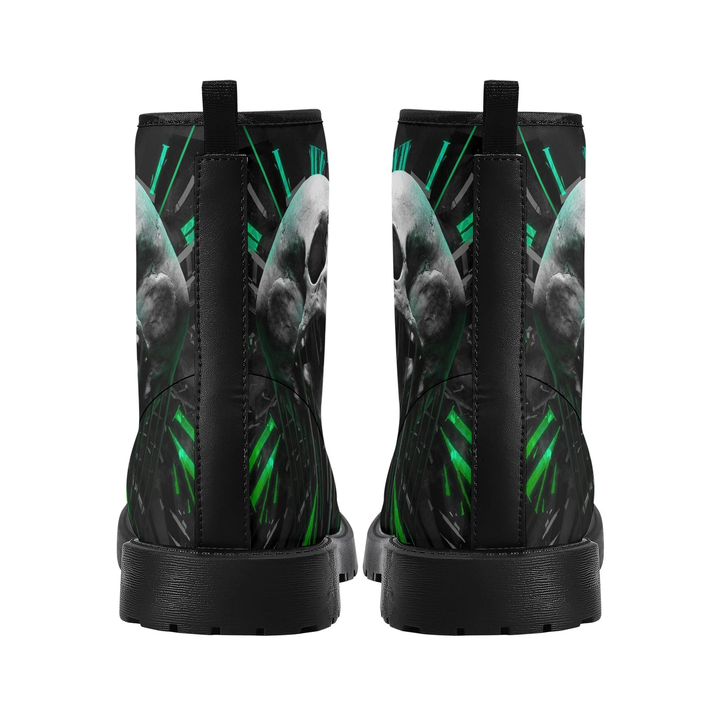 Skull Leather boots, Halloween boots, Sugar skull boots