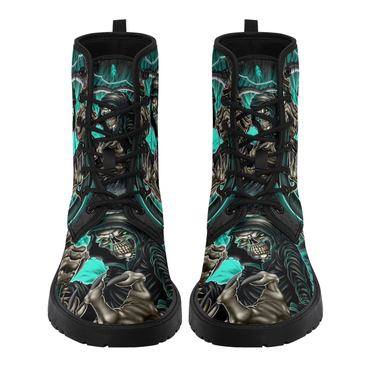 Skull Leather boots, Halloween boots, Sugar skull boots