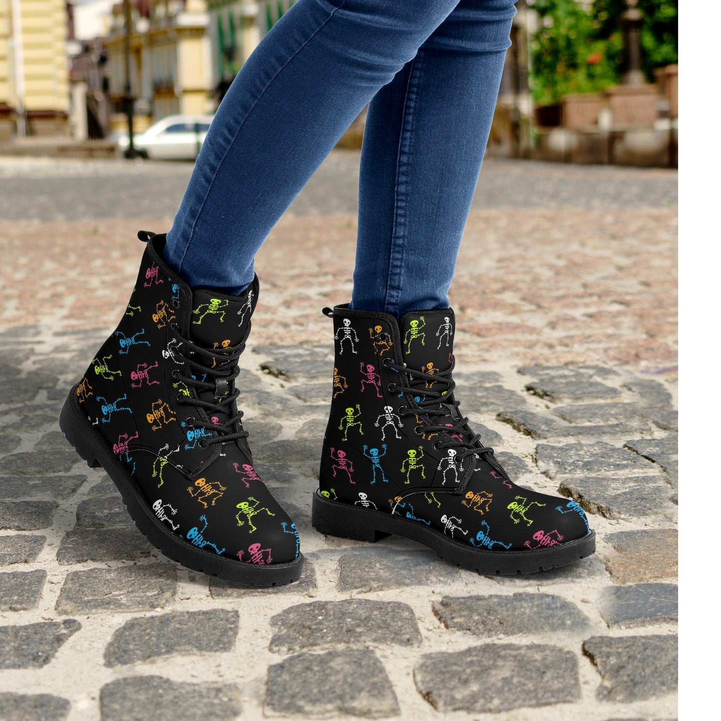 Skull boots, sugar skull boots, candy skull Halloween boots