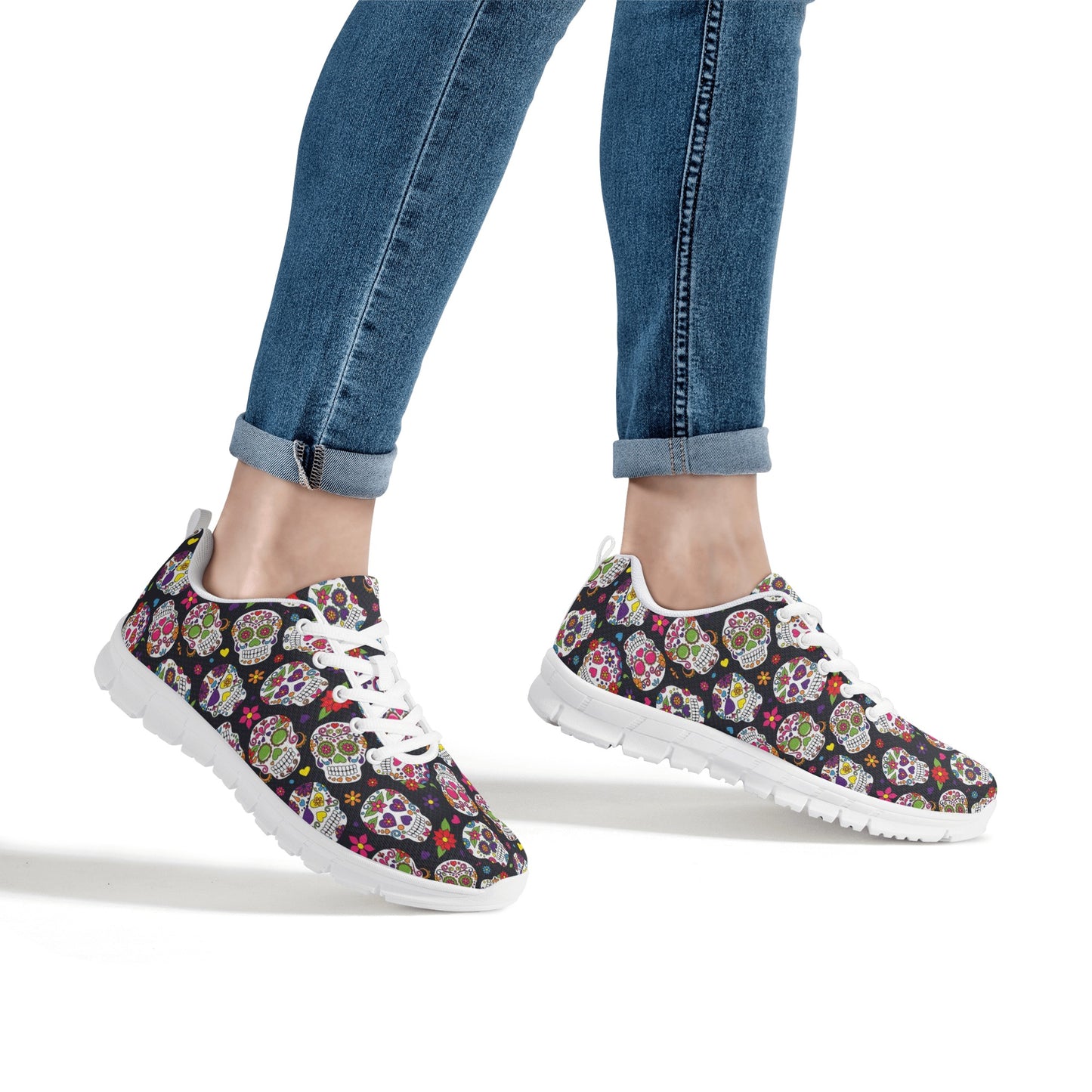 Sugar skull sneakers shoes, Candy skull sneakers